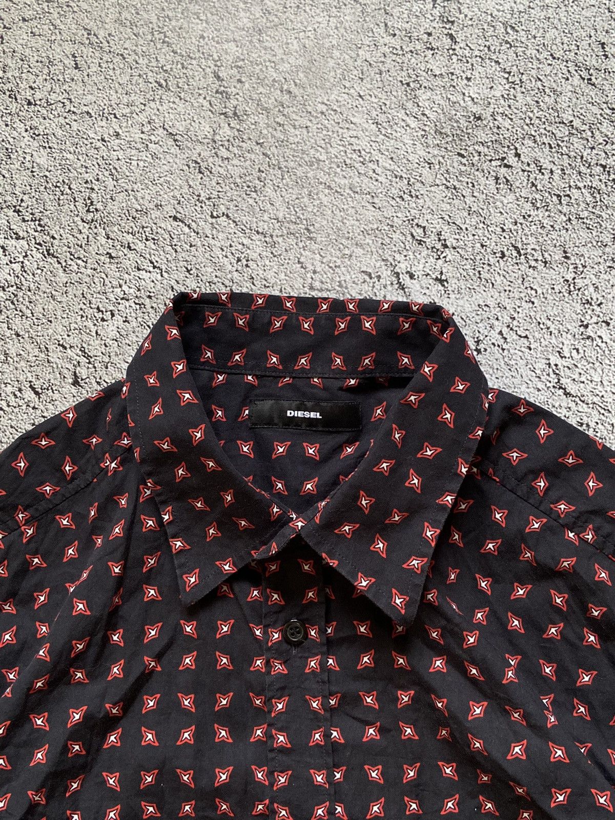 Diesel × Vintage Vintage Diesel Patterned Button Up Shirt Size US L / EU 52-54 / 3 - 6 Thumbnail