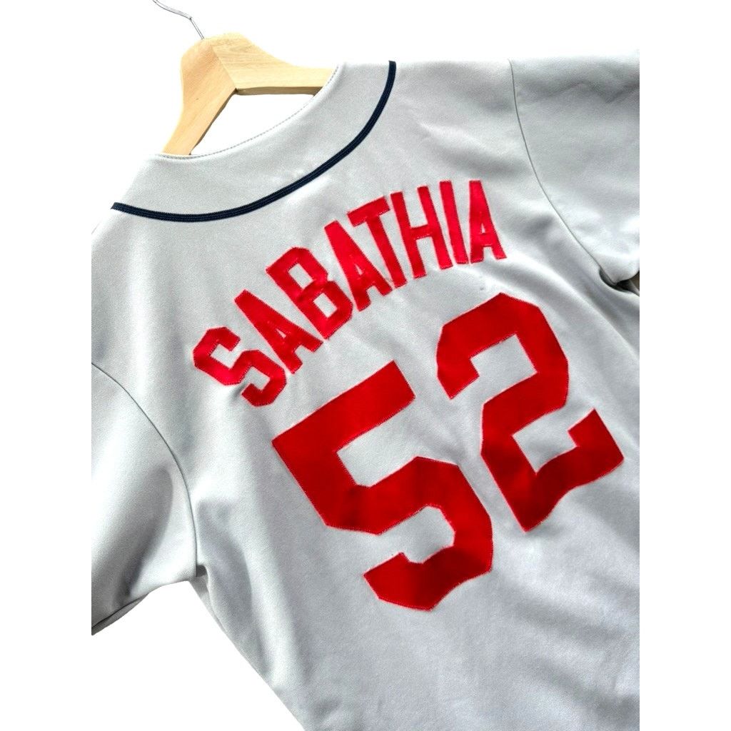 MLB × Majestic × Vintage 2000's Majestic Cleveland Indians C.C. Sabathia Youth Jersey Size US M / EU 48-50 / 2 - 6 Thumbnail