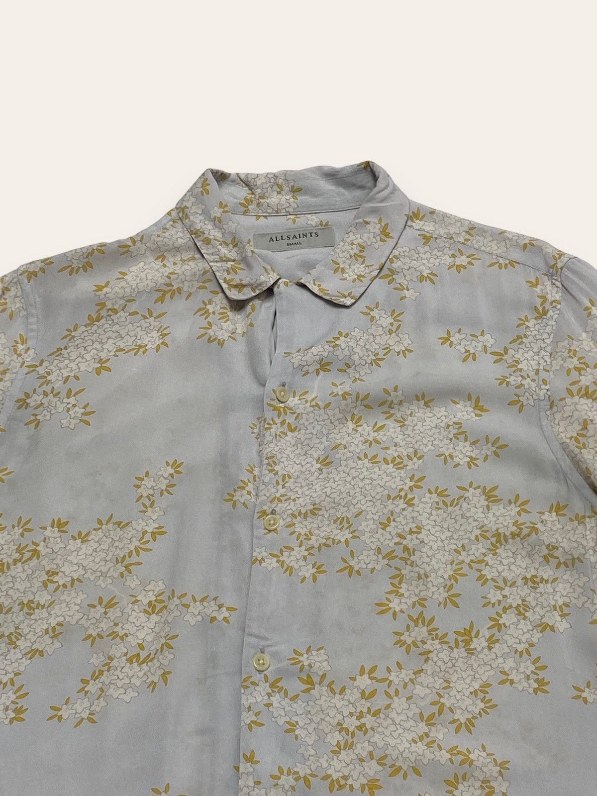 Allsaints Vintage ALLSAINTS Crazy Style Flower Pattern Print Shirt Size US M / EU 48-50 / 2 - 2 Thumbnail