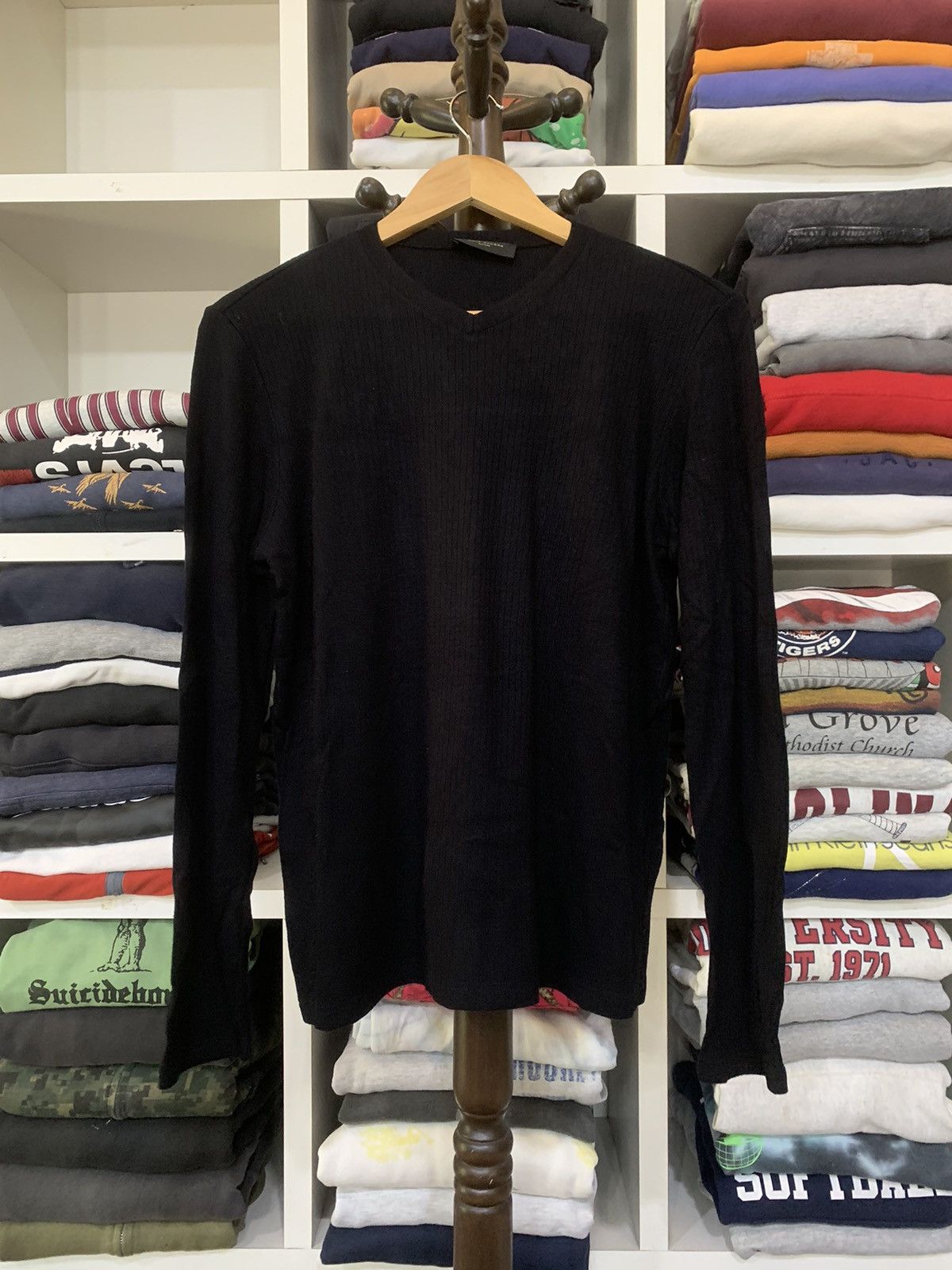 image of Paolo Pecora Milan Shirt in Black, Men's (Size Medium)