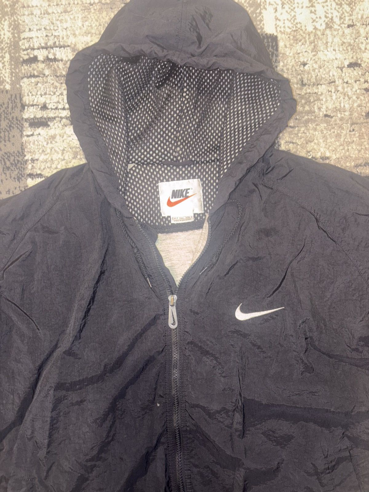 Nike Vintage 90s Nike "Big Swoosh" Hooded Windbreaker Jacket Size US XL / EU 56 / 4 - 3 Thumbnail