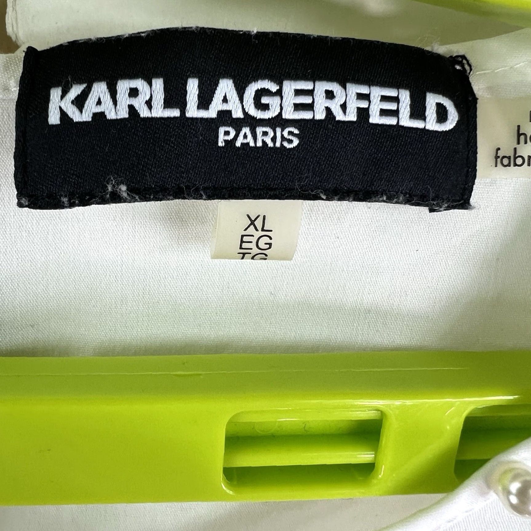 Karl Lagerfeld Karl Lagerfeld Women's White Pearl Beaded Tunic Blouse XL 3/4 Bell Sleeve Stretch Classic Paris Designer Size XL / US 12-14 / IT 48-50 - 5 Thumbnail