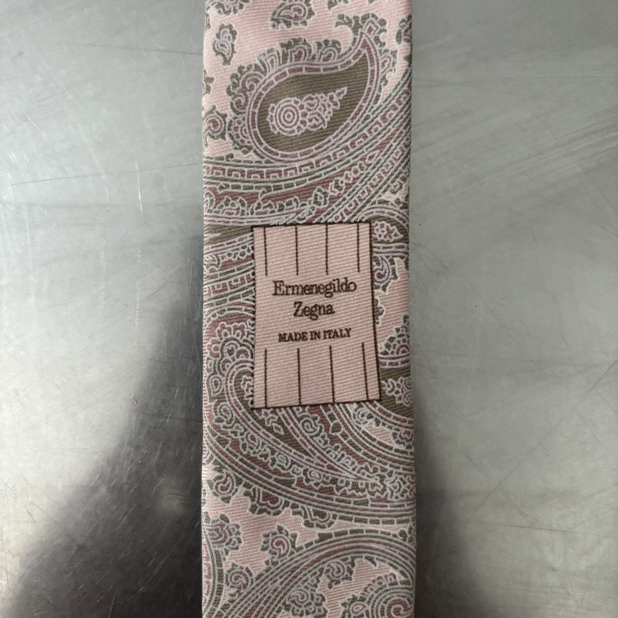 Ermenegildo Zegna Ermenegildo Zegna Light Pink Paisley Tie Size ONE SIZE - 3 Thumbnail