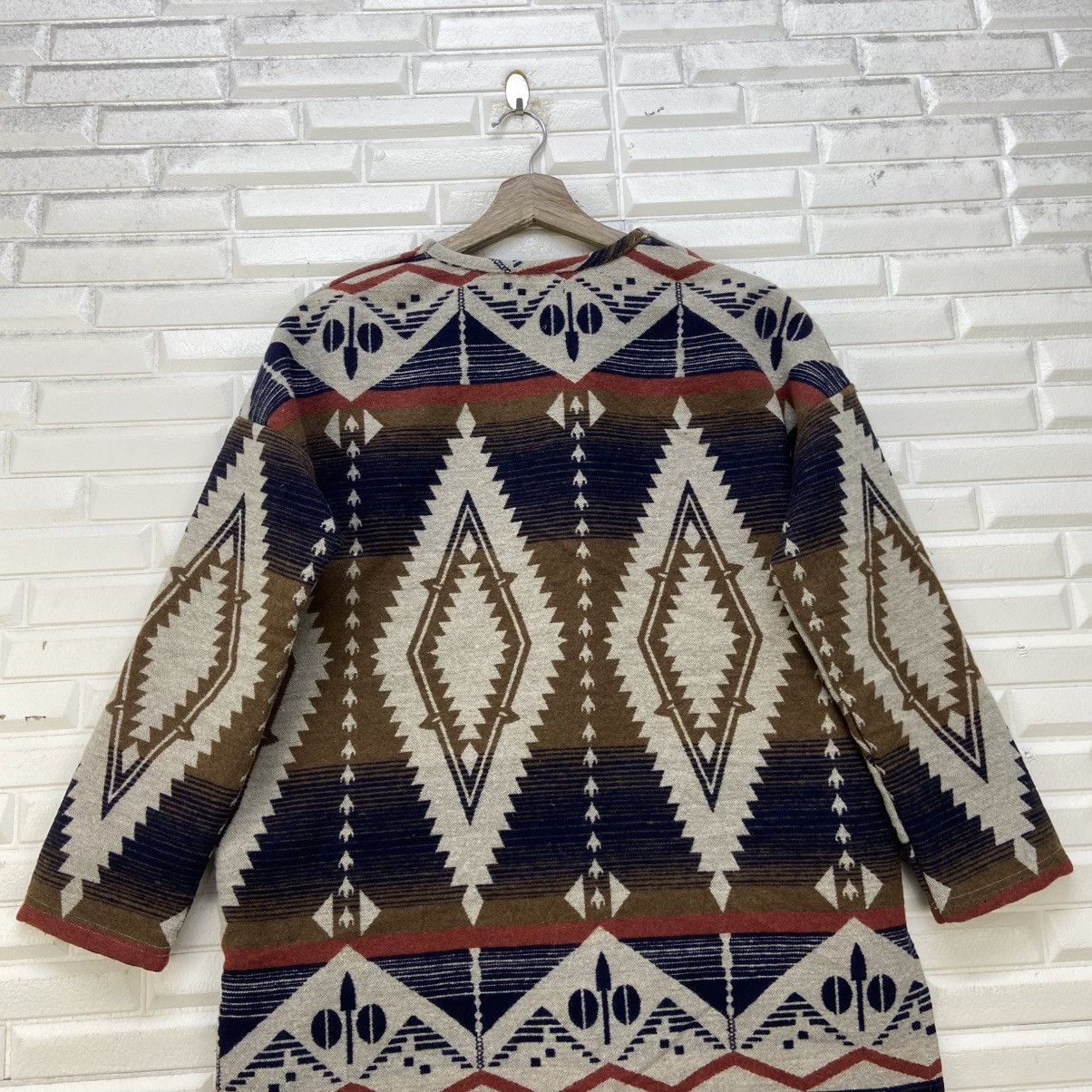 Japanese Brand Japanese Brand Native Fleece Buttonless Long Cardigan Size M / US 6-8 / IT 42-44 - 14 Thumbnail