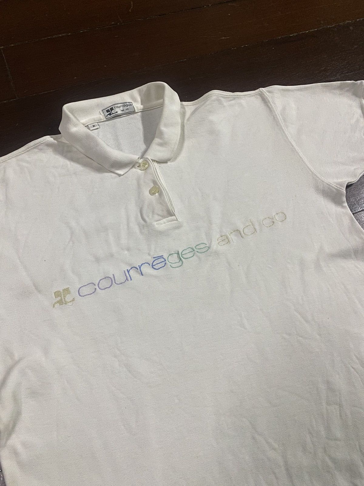Andre Courreges Vintage Courreges big logo box logo polos Size US M / EU 48-50 / 2 - 1 Thumbnail