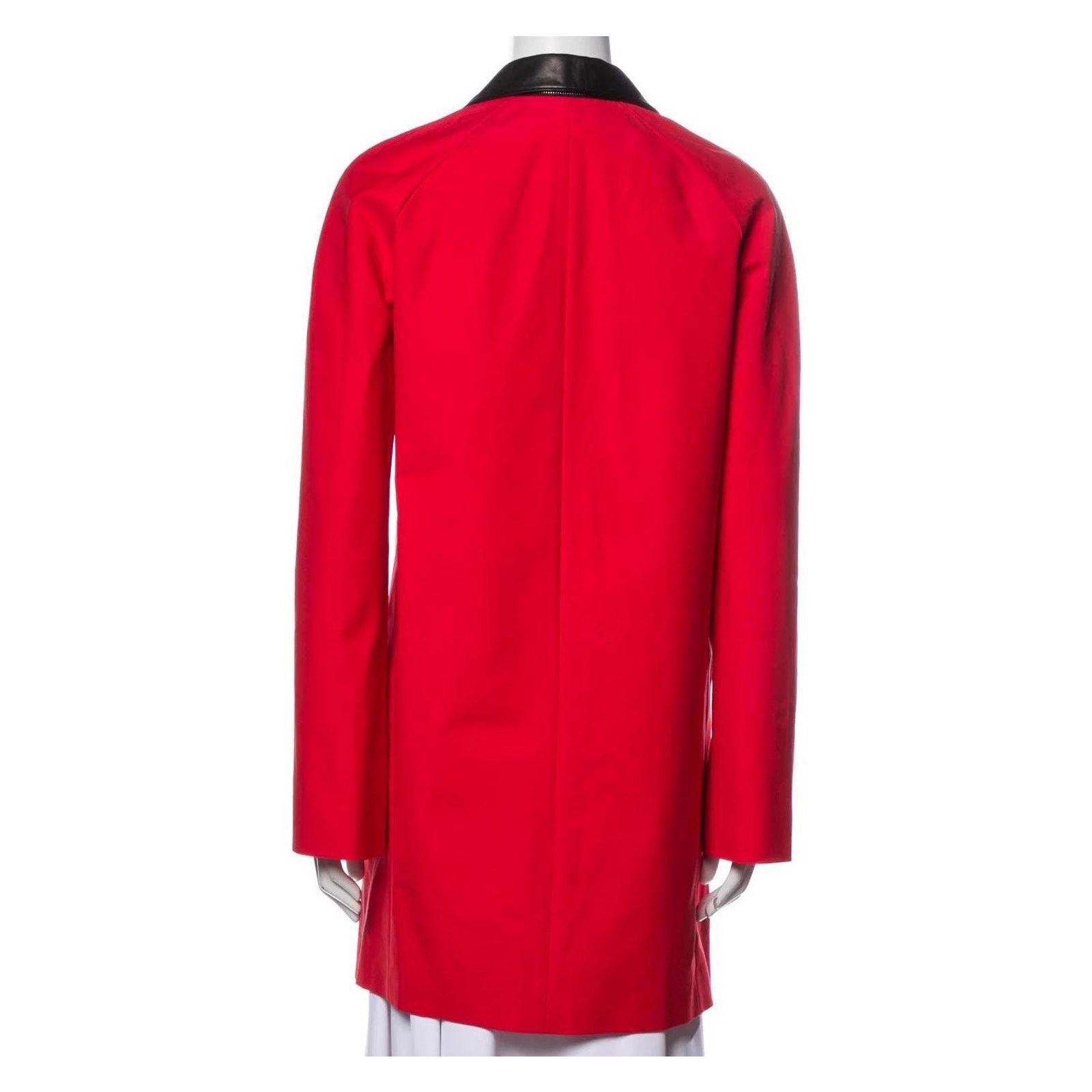 Michael Kors MICHAEL KORS Red Peacoat Made in Italy, XS /US2 SRP: $4500 Size XS / US 0-2 / IT 36-38 - 3 Thumbnail