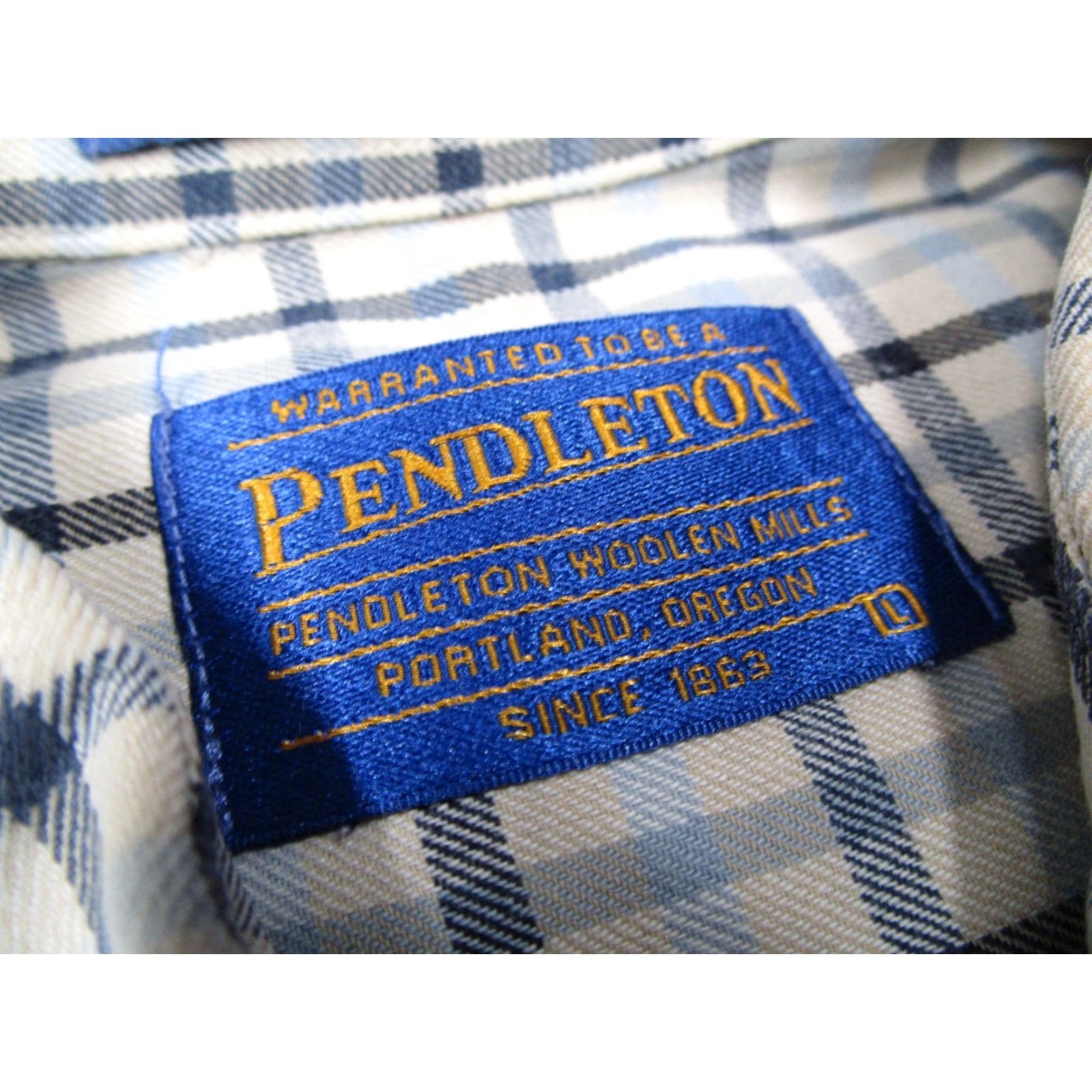 Pendleton Pendleton Shirt Mens Large Blue Canterbury Cloth Button Up Pima Wool Blend Size US L / EU 52-54 / 3 - 3 Thumbnail
