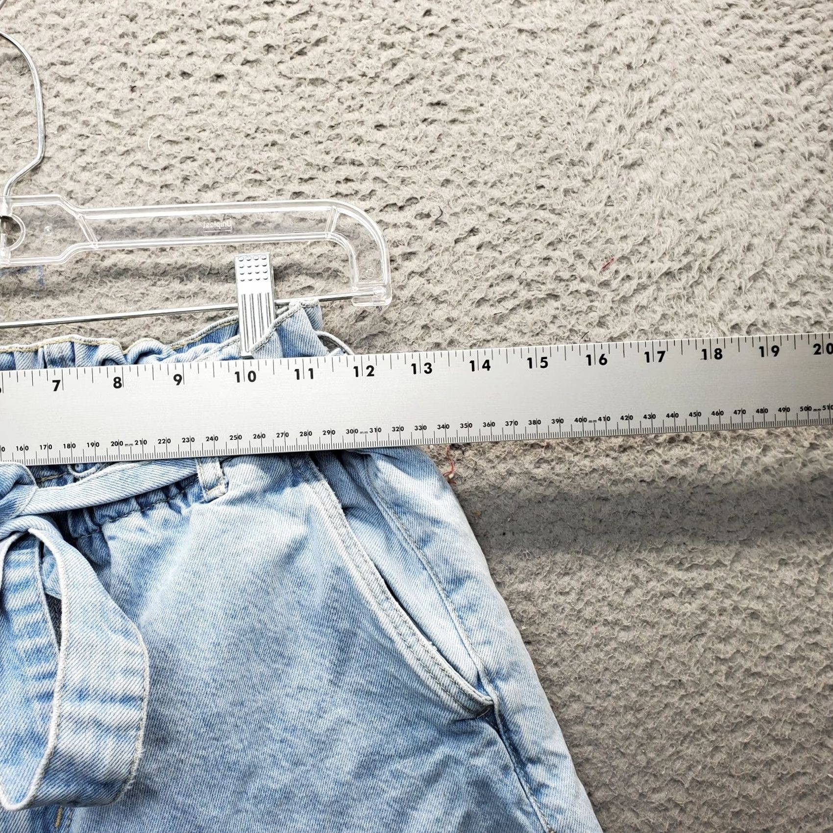 Garage Garage Paperbag Shorts Womens Size 5 Blue Denim Belted Waist Slash Pockets Cuffed Size 27" / US 4 / IT 40 - 5 Thumbnail
