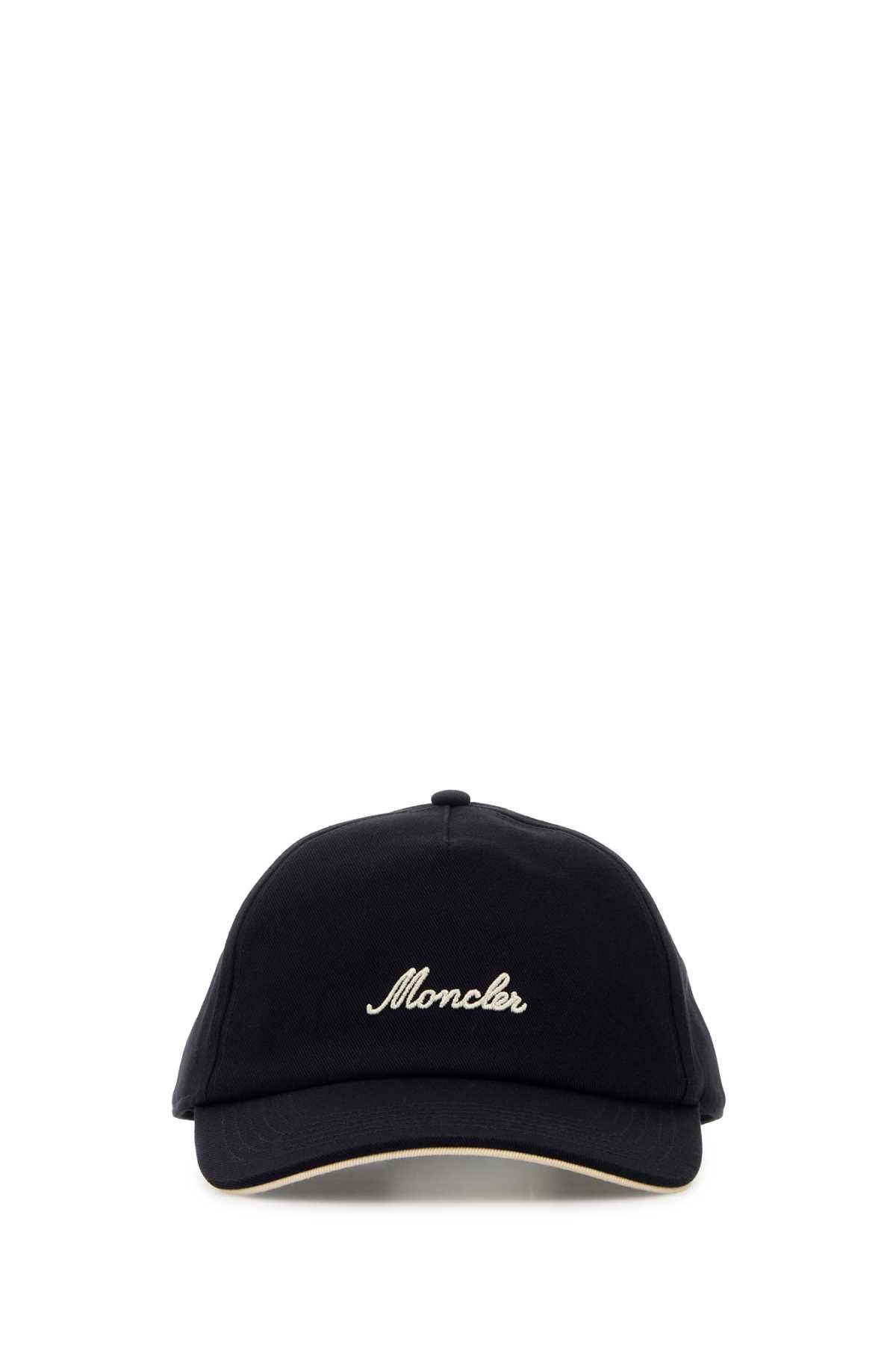 Moncler Black Cotton Baseball Cap Size ONE SIZE - 1 Thumbnail