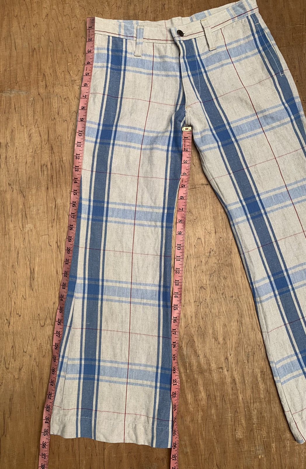 Alexander McQueen Rare.. Vintage Alexender Mcqueen Flare Plaid Pants Size US 28 / EU 44 - 10 Thumbnail