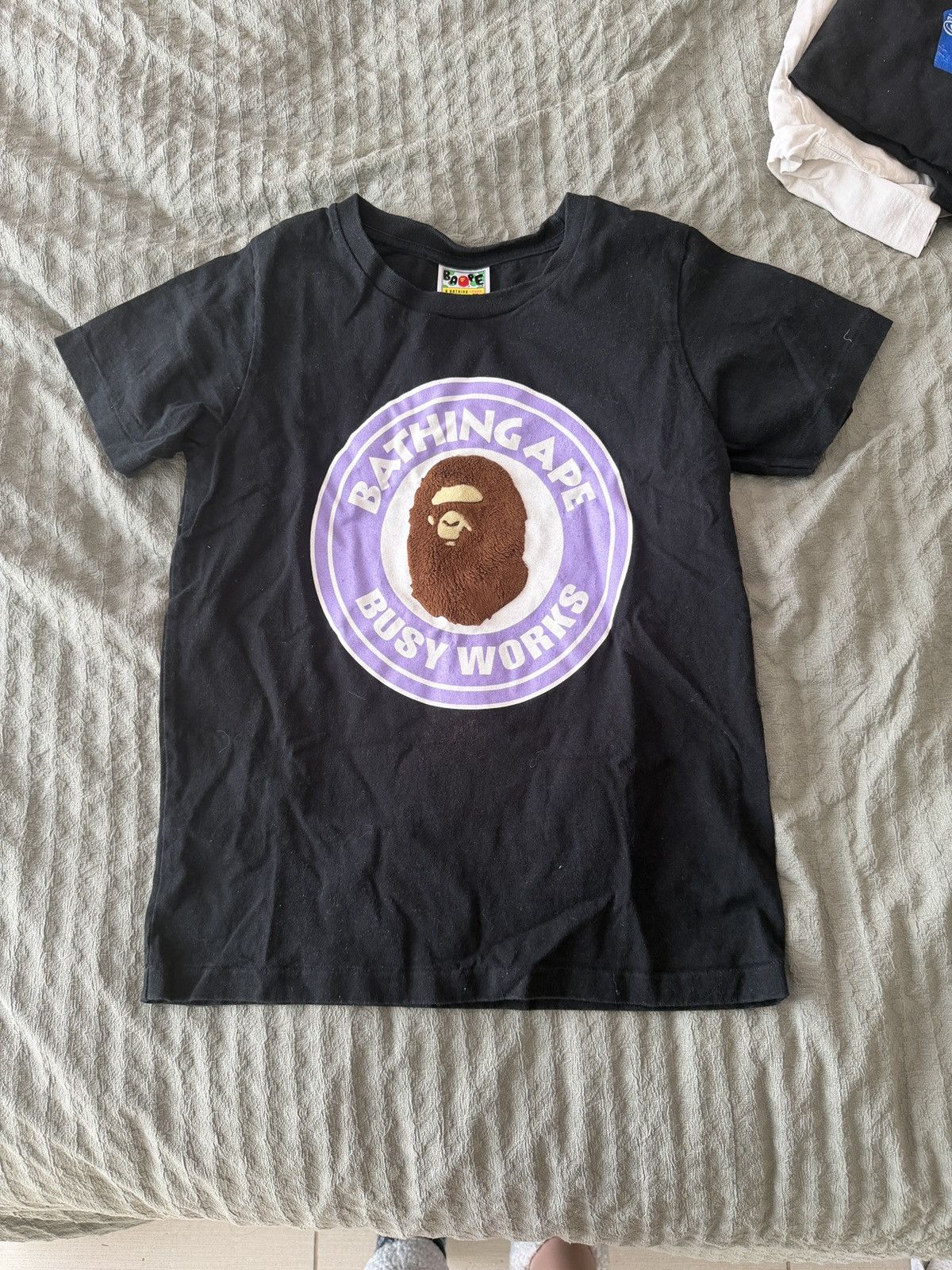Bape Black Bape fuzzy ape tee Size XS / US 0-2 / IT 36-38 - 1 Thumbnail