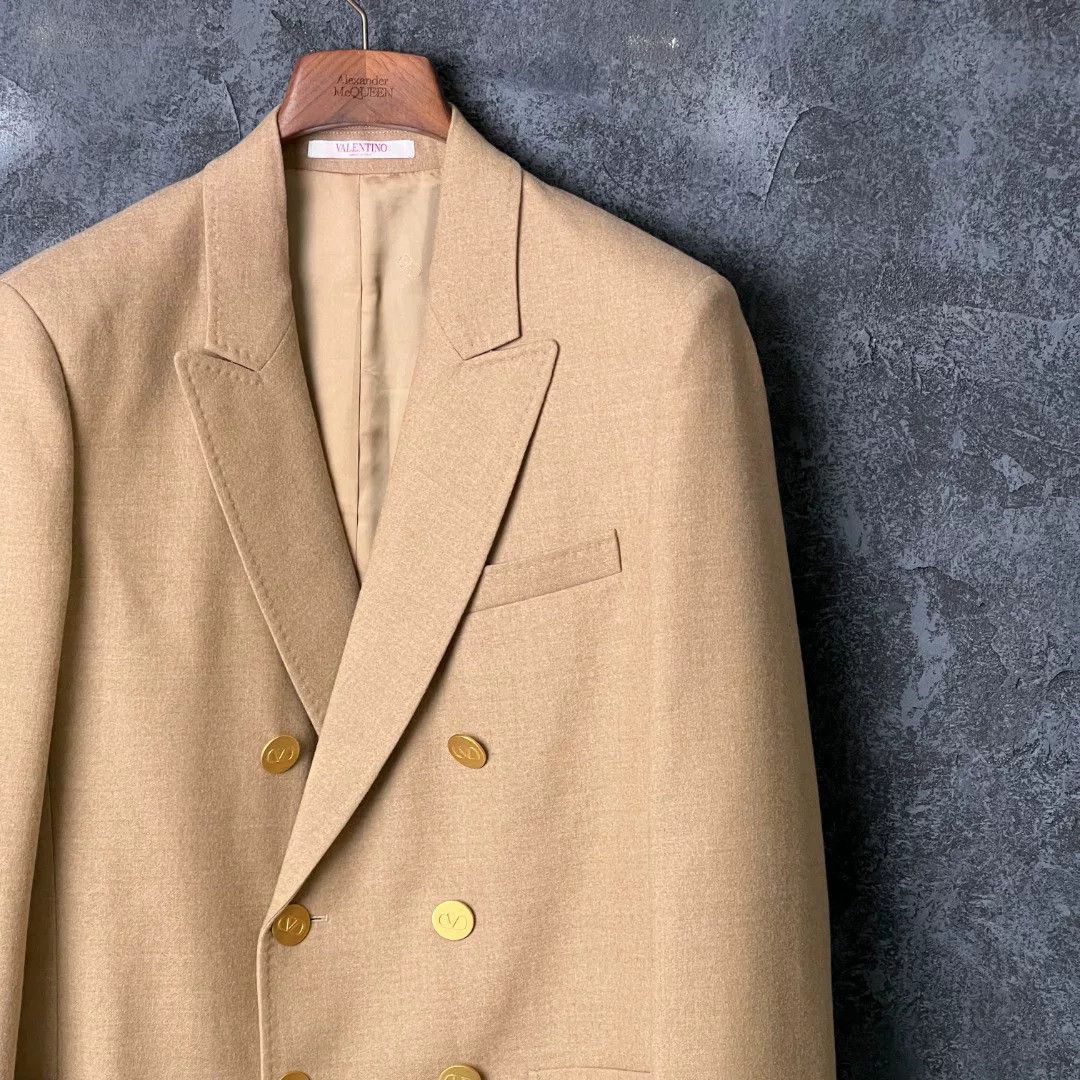 Valentino Valentino Khaki Wool Casual Suit Jacket Size US M / EU 48-50 / 2 - 3 Thumbnail