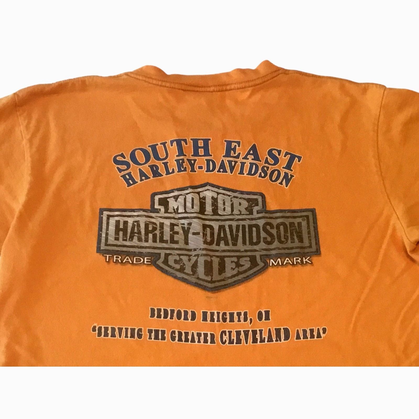 Harley Davidson Harley Davidson T-Shirt Large Gold SouthEast Bedford Hts OH Size US L / EU 52-54 / 3 - 4 Thumbnail