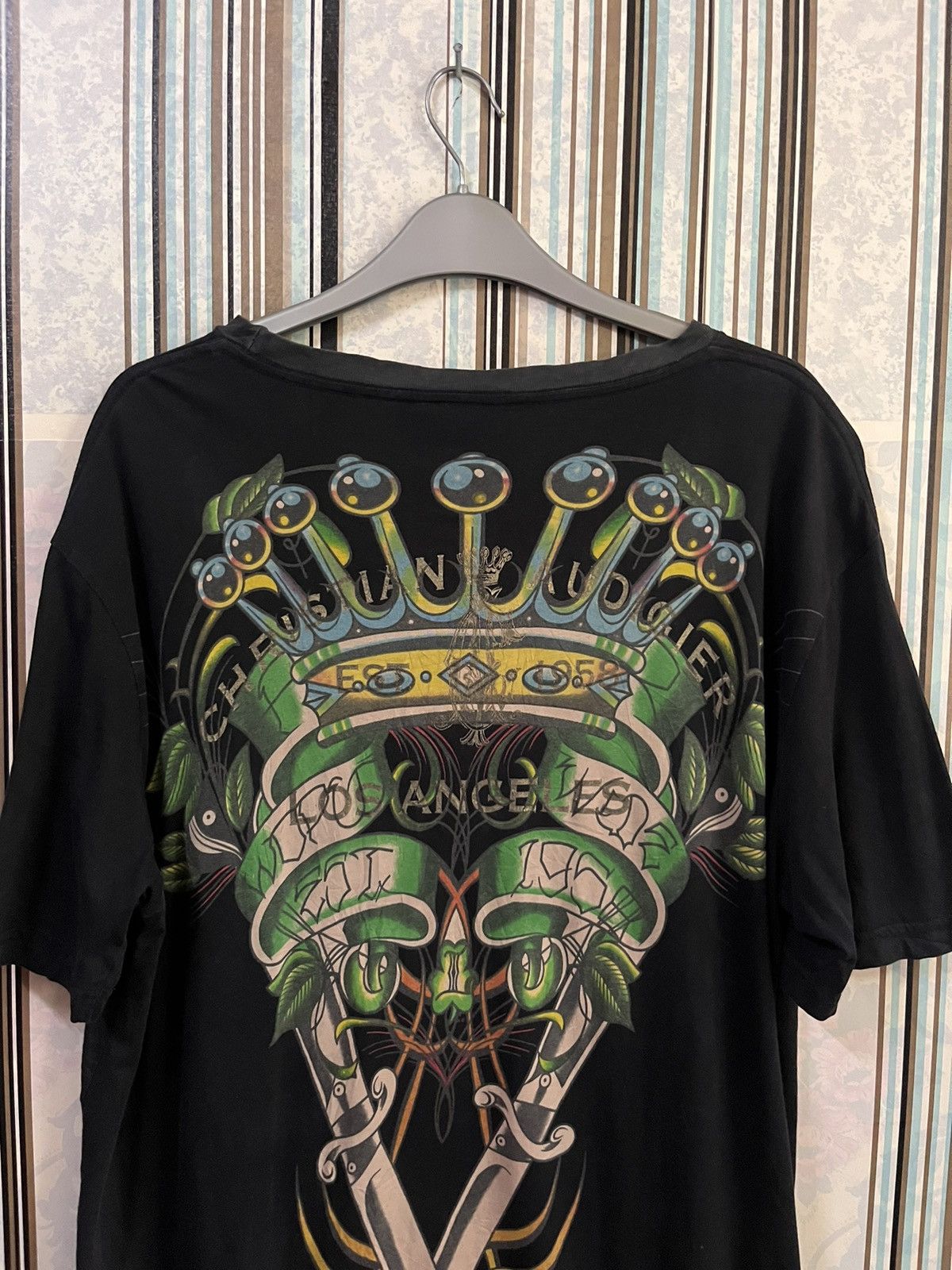 Christian Audigier 1990s iconic Ed hardy skull time bombs #E5 Size US XXL / EU 58 / 5 - 3 Thumbnail
