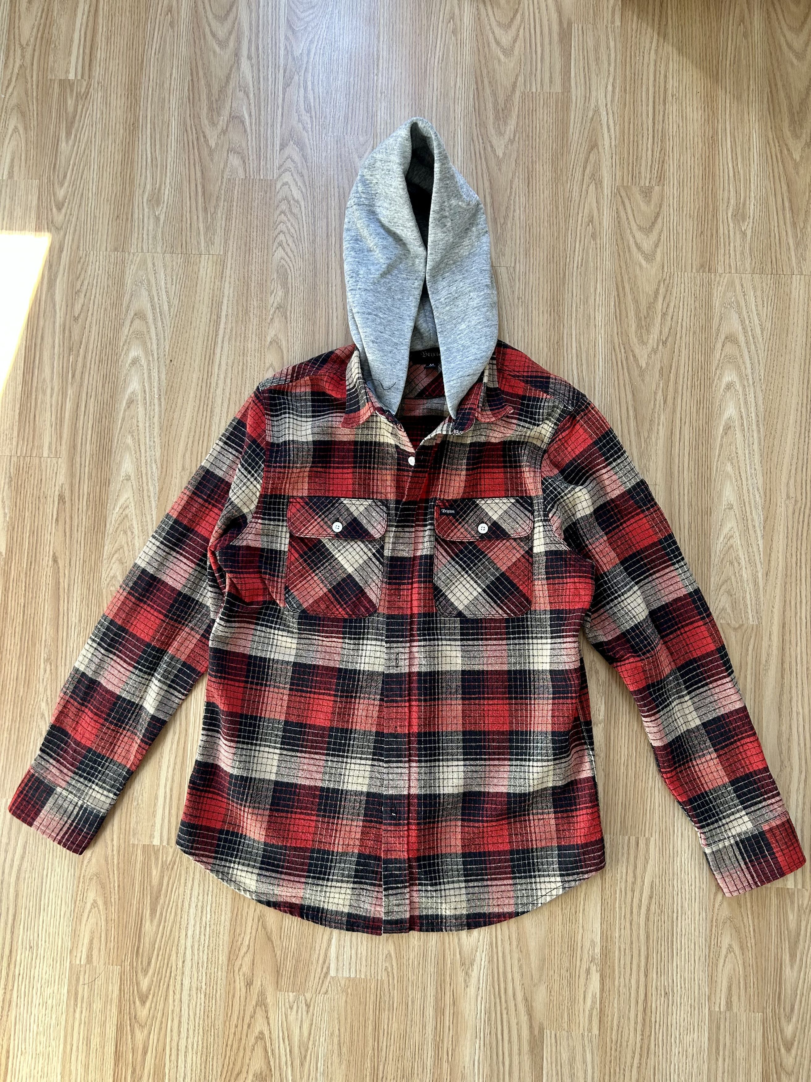 Brixton × Vintage Brixton Hooded Flannel Jacket Size US M / EU 48-50 / 2 - 5 Thumbnail