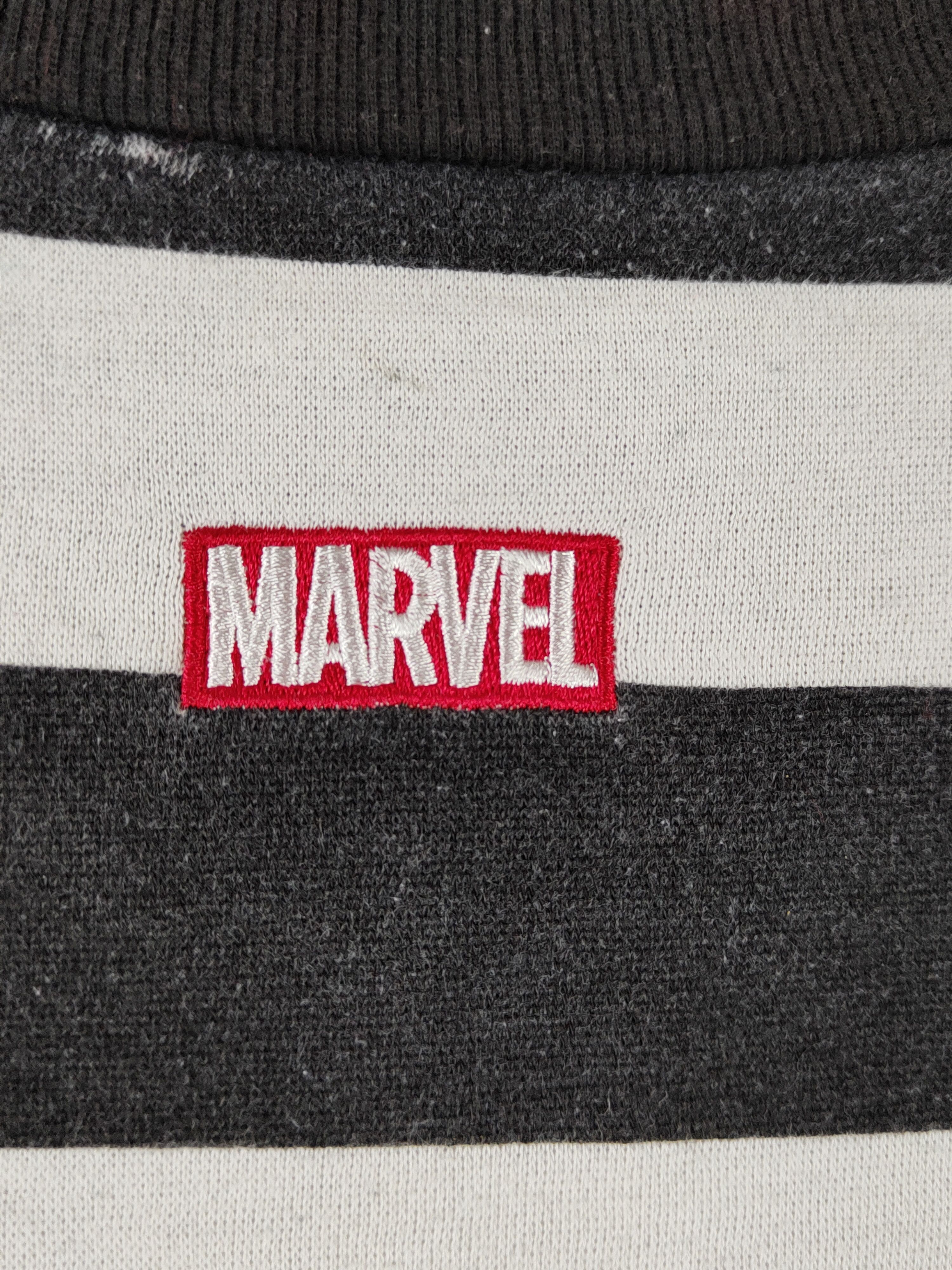 Marvel Comics × Vintage Marvel sandman White Black Stripe prison Sweatshirts #S2115 Size US M / EU 48-50 / 2 - 9 Thumbnail