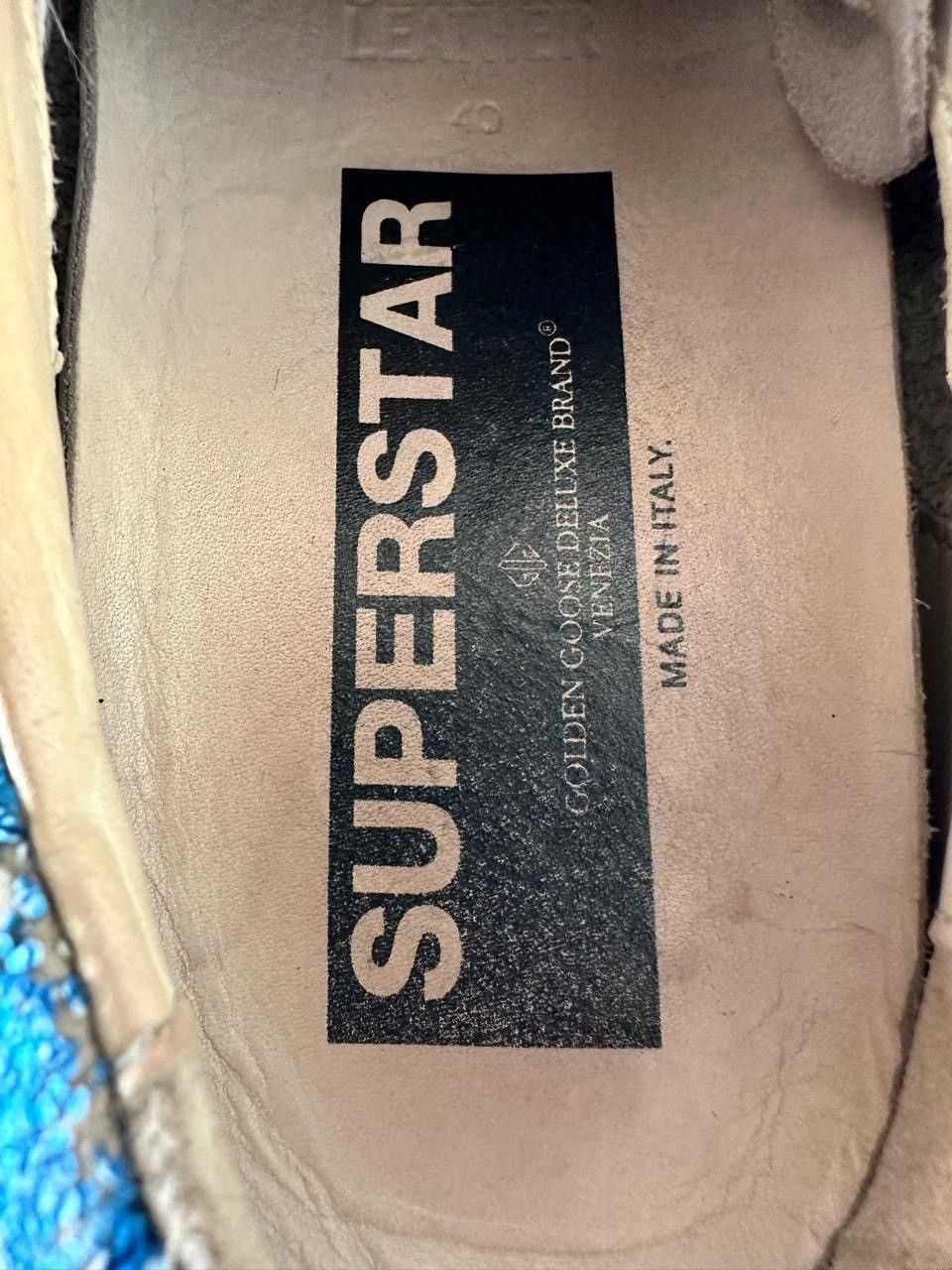 Golden Goose GOLDEN GOOSE Superstar Leather And Glitter Sneakers. Size US 7 / EU 40 - 7 Thumbnail