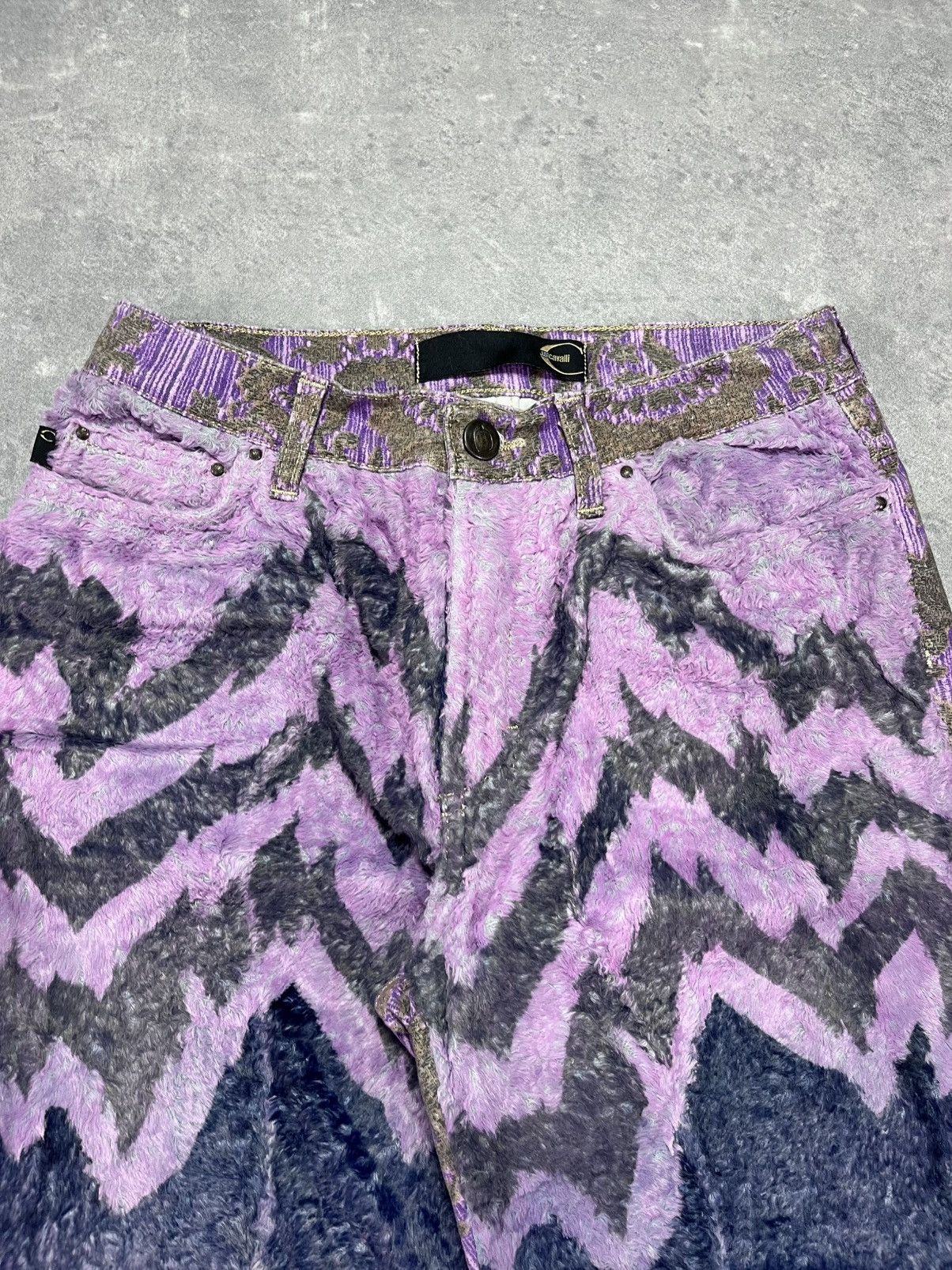 Just Cavalli SS2005 Just Cavalli Mountain Peninsula Purple Pants 26 27 Size 26" / US 2 / IT 38 - 7 Thumbnail