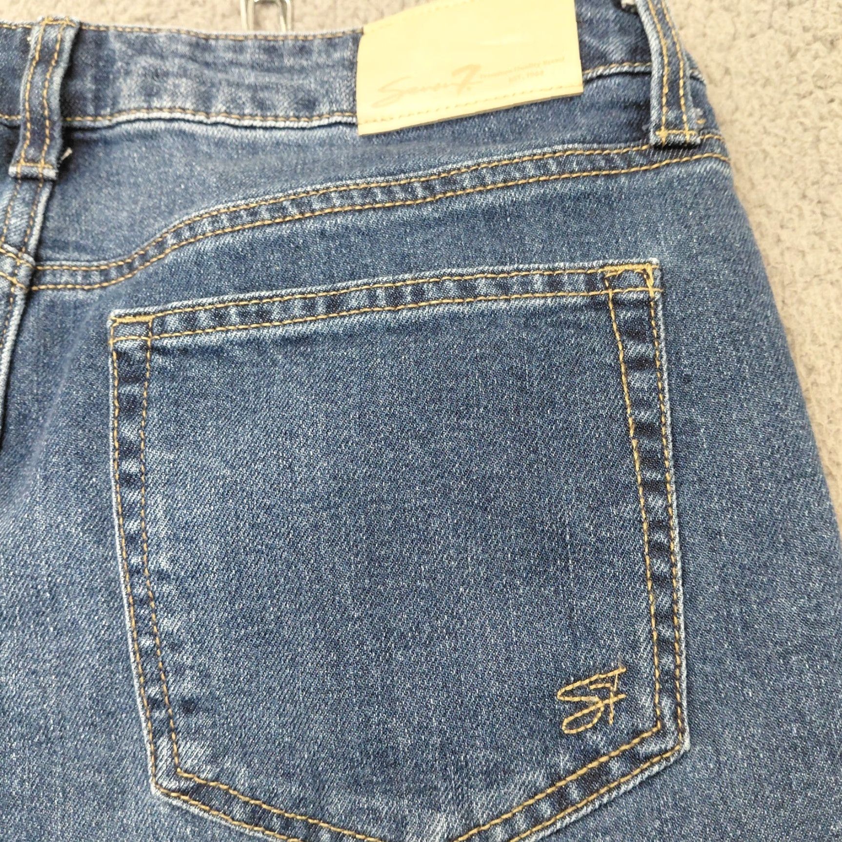 Vintage Seven7 Jeans Womens Size 8 Blue Denim Loose Straight Medium Wash Casual Classic Size 30" / US 8 / IT 44 - 4 Thumbnail