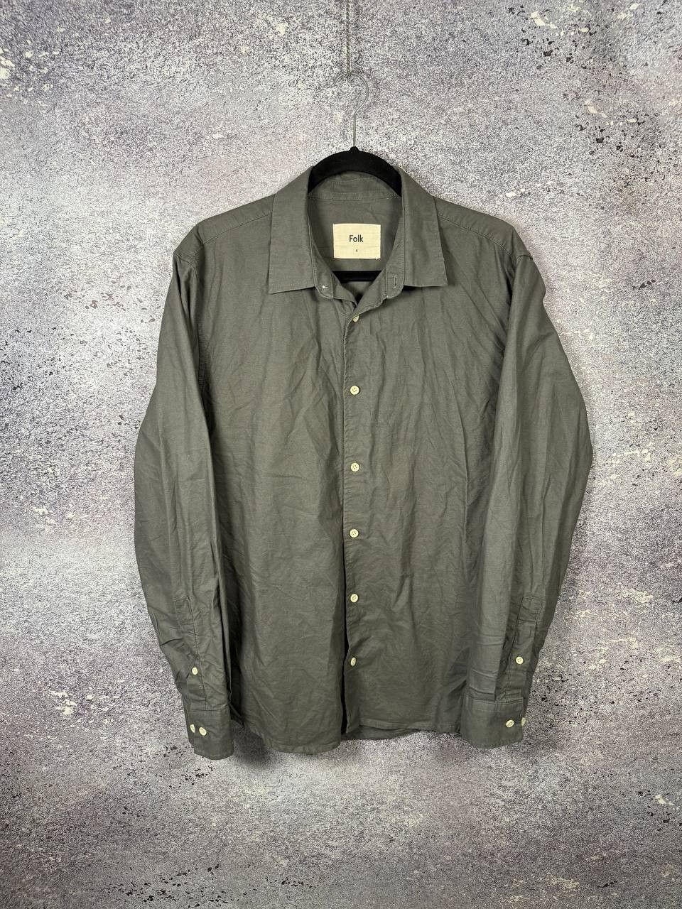 Folk Folk 4 Gray Shirt Men's Button Up Large Size US L / EU 52-54 / 3 - 1 Thumbnail
