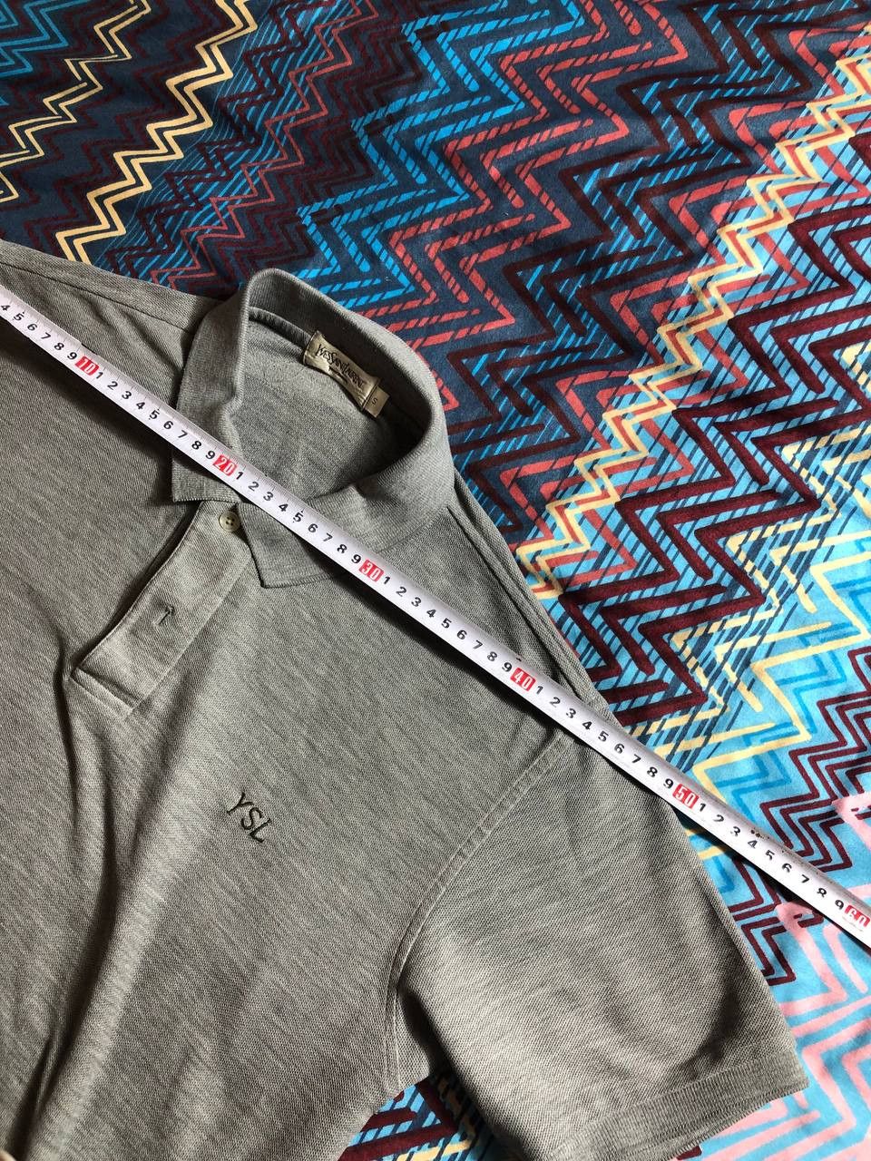 Vintage × Yves Saint Laurent Vintage 90’s Yves Saint Laurent Big Logo Polo Tee y2k og Size US S / EU 44-46 / 1 - 20 Thumbnail