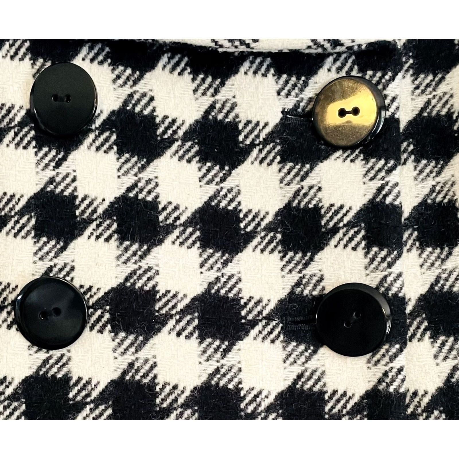 Pendleton Pendleton Houndstooth Jacket Wool Black & White Women’s Size 6 Medium Button Mid Length Multicolor Pattern Argyle/Diamond Wool Blend Lining Size M / US 6-8 / IT 42-44 - 5 Thumbnail