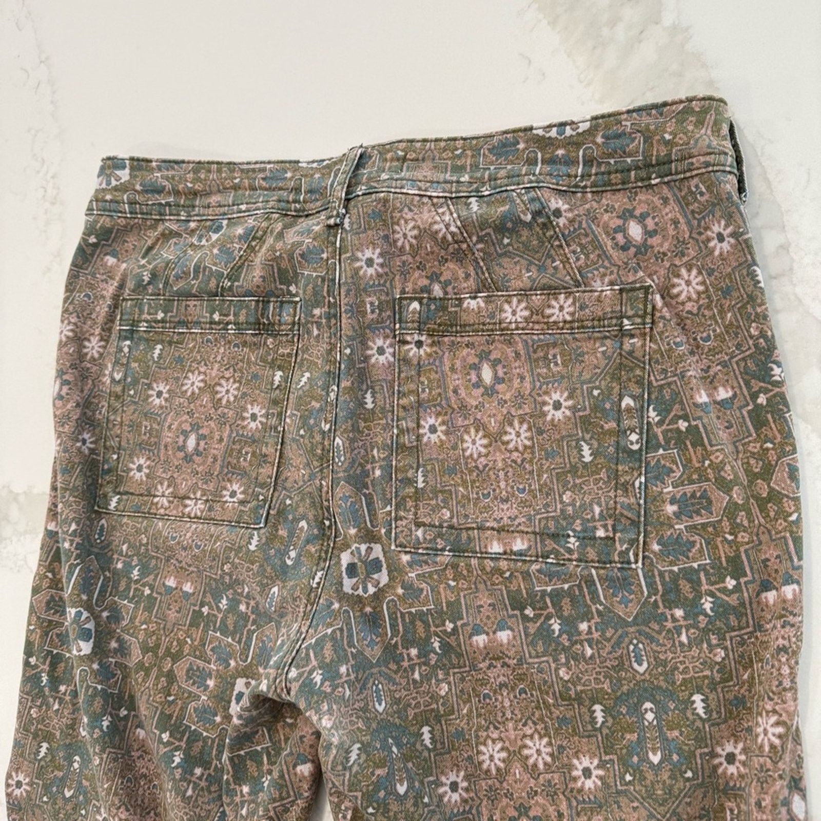 Anthropologie Anthropologie Cadet Slim Utility Pants Women’s 28 Tan Aztec Size 28" / US 6 / IT 42 - 7 Thumbnail