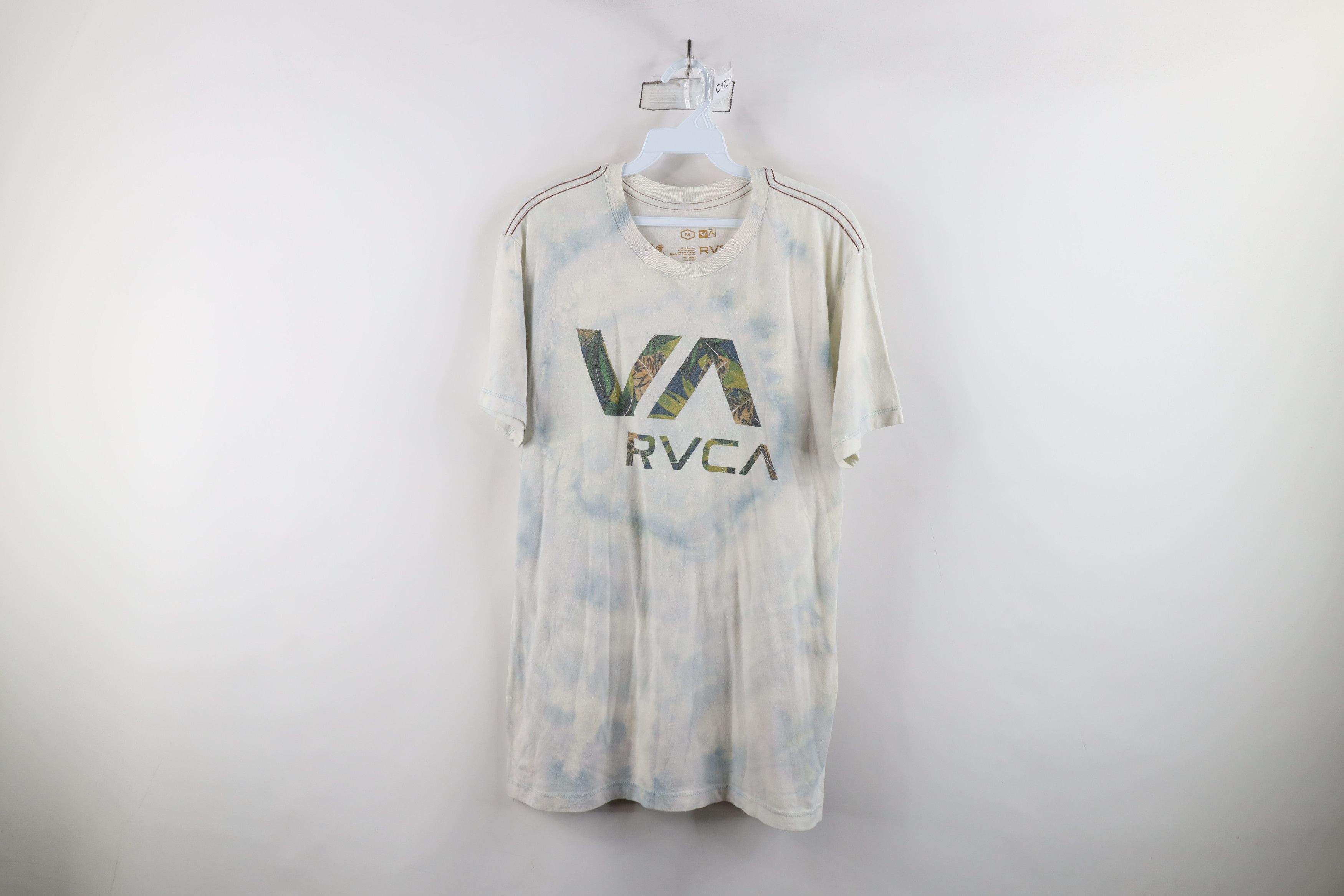 RVCA × Vintage RVCA Ruca Skateboarding Spell Acid Wash Flower Knit T-Shirt Size US M / EU 48-50 / 2 - 1 Thumbnail