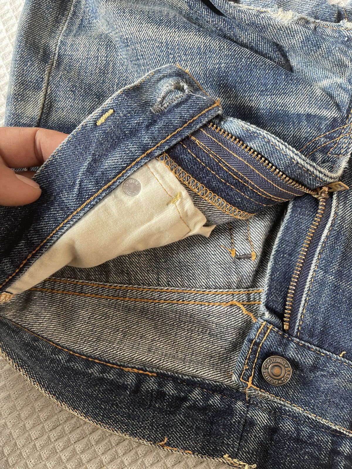 Denime Rare🔥Vintage DENIME Japan Selvedge Jeans Size US 28 / EU 44 - 13 Thumbnail