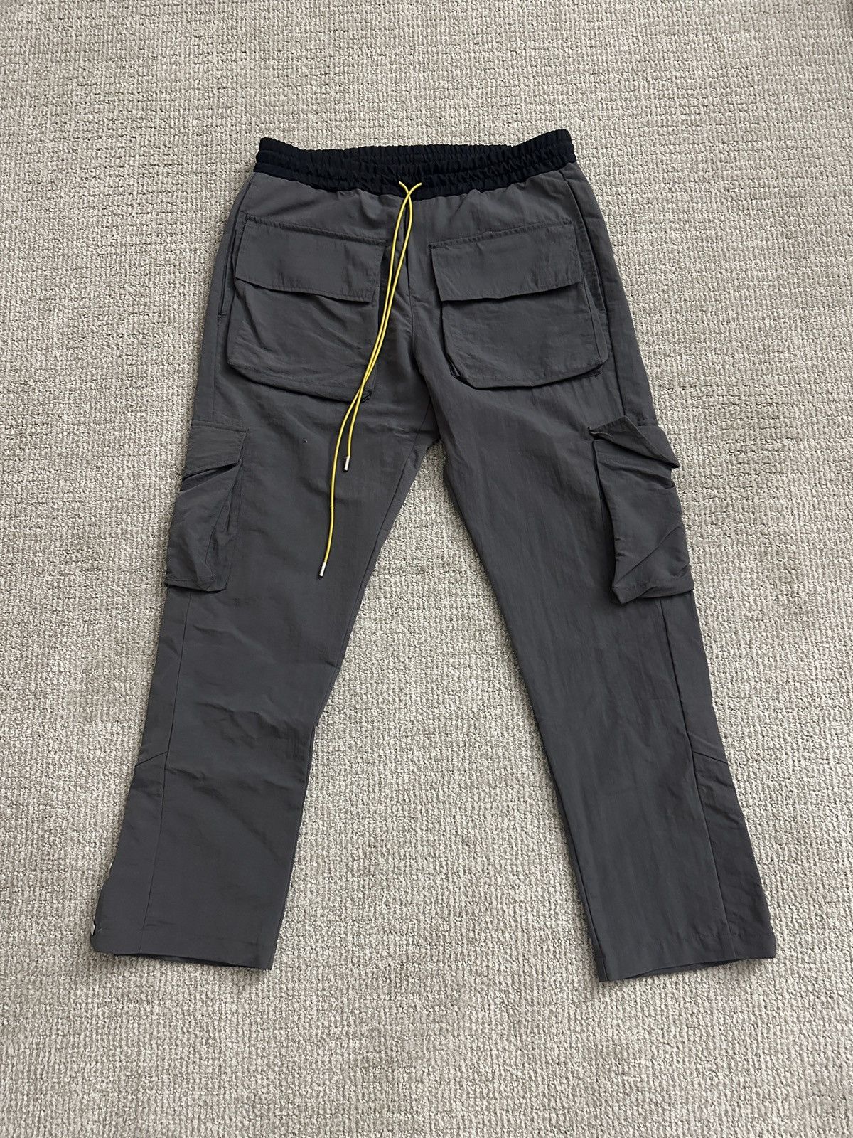 Rhude Satin Grey Cargo Pants