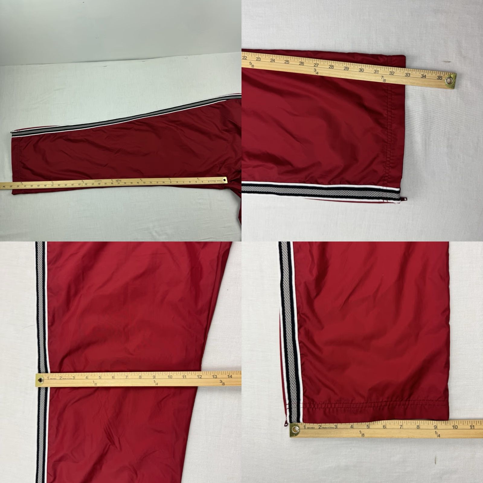 Old Navy VINTAGE Old Navy Track Pants Mens XL Red Nylon Drawstring 90s Hipster Grunge Y2K Activewear Baggy Punk Size US 36 / EU 52 - 8 Thumbnail