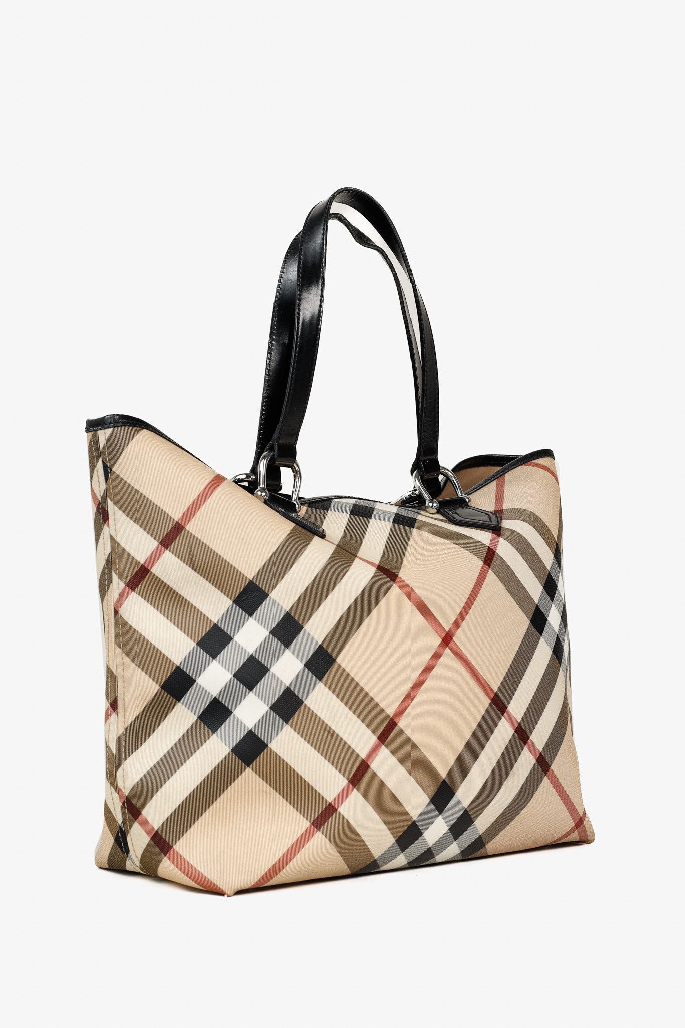 Burberry Burberry Nova Check Leather-Trimmed Large Shopper Tote Size ONE SIZE - 2 Thumbnail