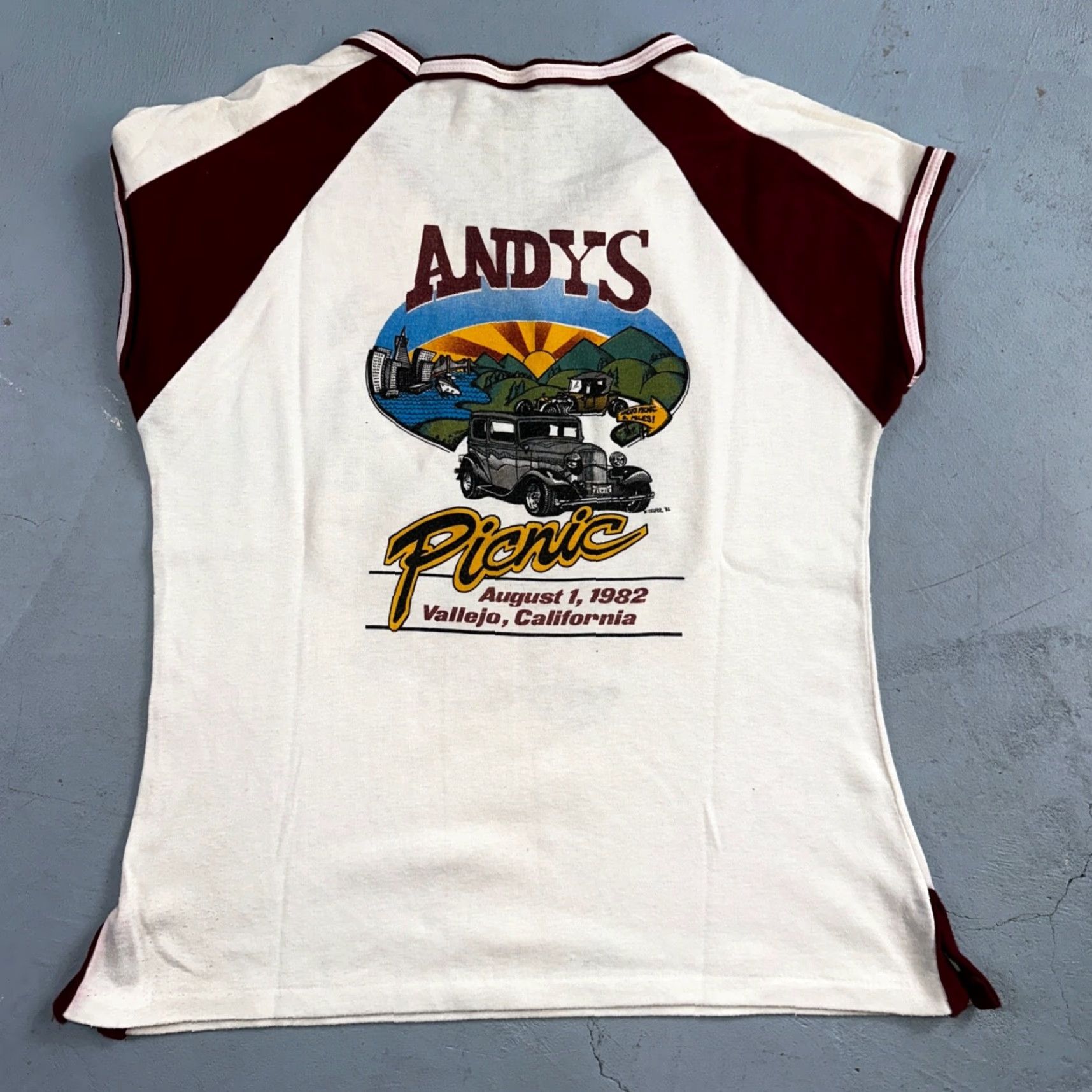 Vintage VINTAGE Andys Hot Rods Racing Cars Womens VTG T Shirt 80s Rare Cut Harley Girl Cool White L Size L / US 10 / IT 46 - 5 Thumbnail