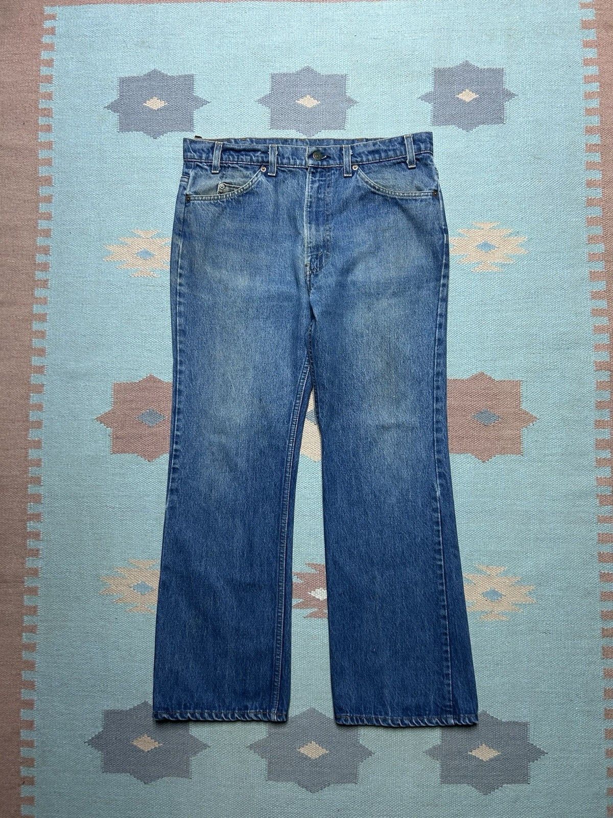 Vintage Vtg Levi's 517 jeans orange tab dark wash bootcut USA 34x29 Size US 34 / EU 50 - 5 Thumbnail