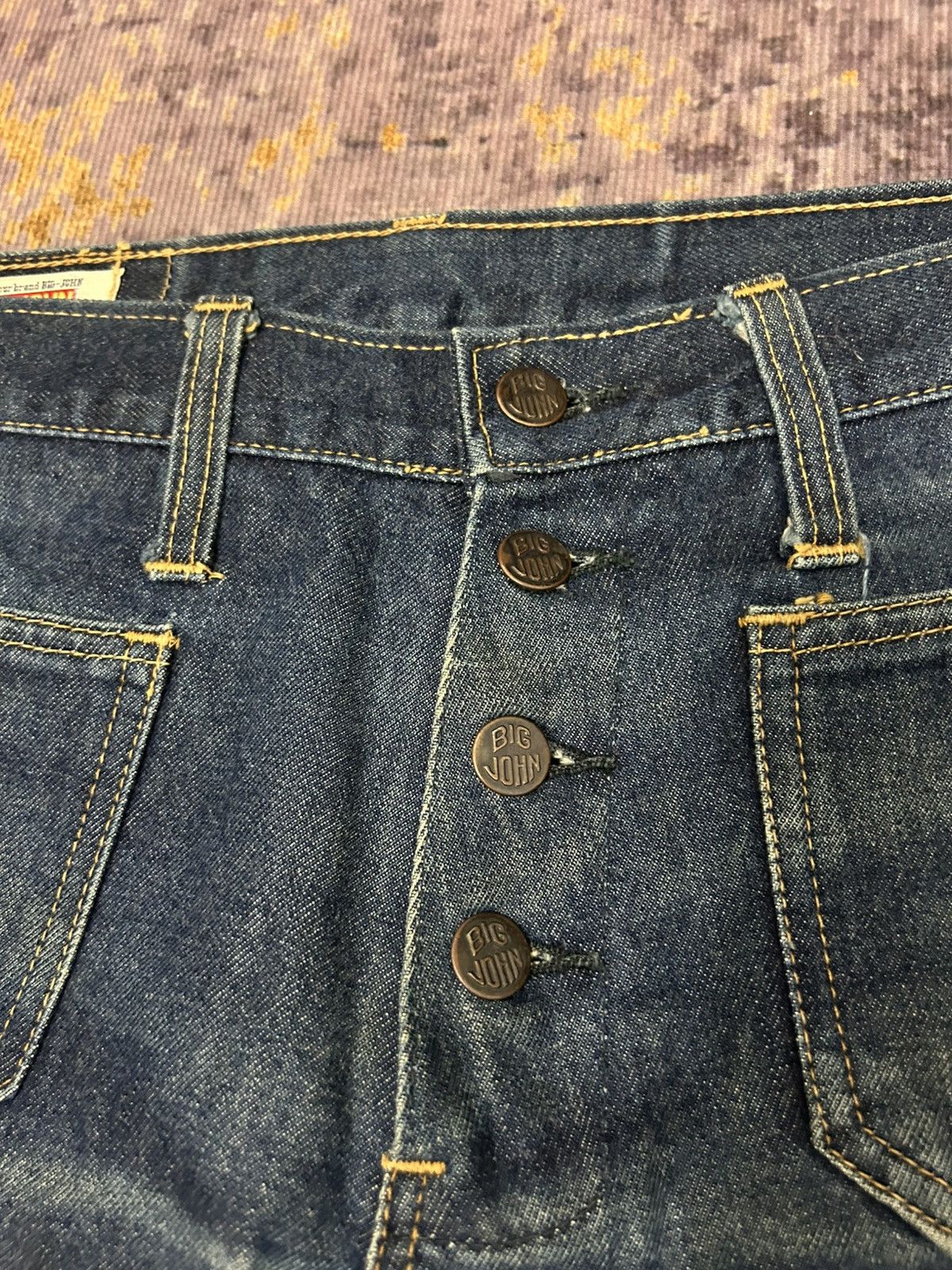 Tornado Mart Vintage Big John Distressed Super Flare Jeans Size US 32 / EU 48 - 9 Thumbnail