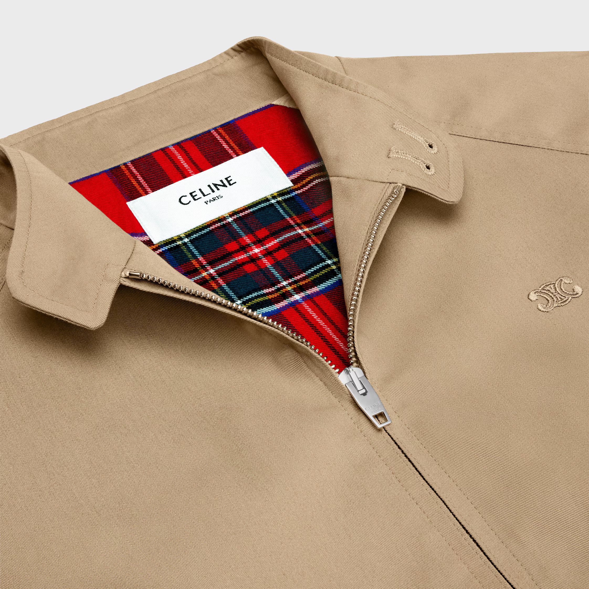 Celine o1loc1c1225 Triomphe Blouson Jacket in Beige Size US XL / EU 56 / 4 - 3 Thumbnail