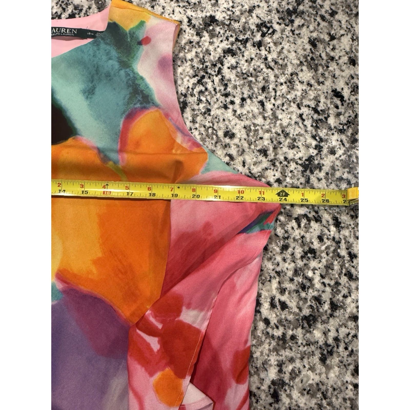 Ralph Lauren Lauren Ralph Lauren Dress 16W Multicolor Floral Print Sleeveless Shift Drape Mini Womens Size XXL / US 16-18 / IT 52-54 - 3 Thumbnail