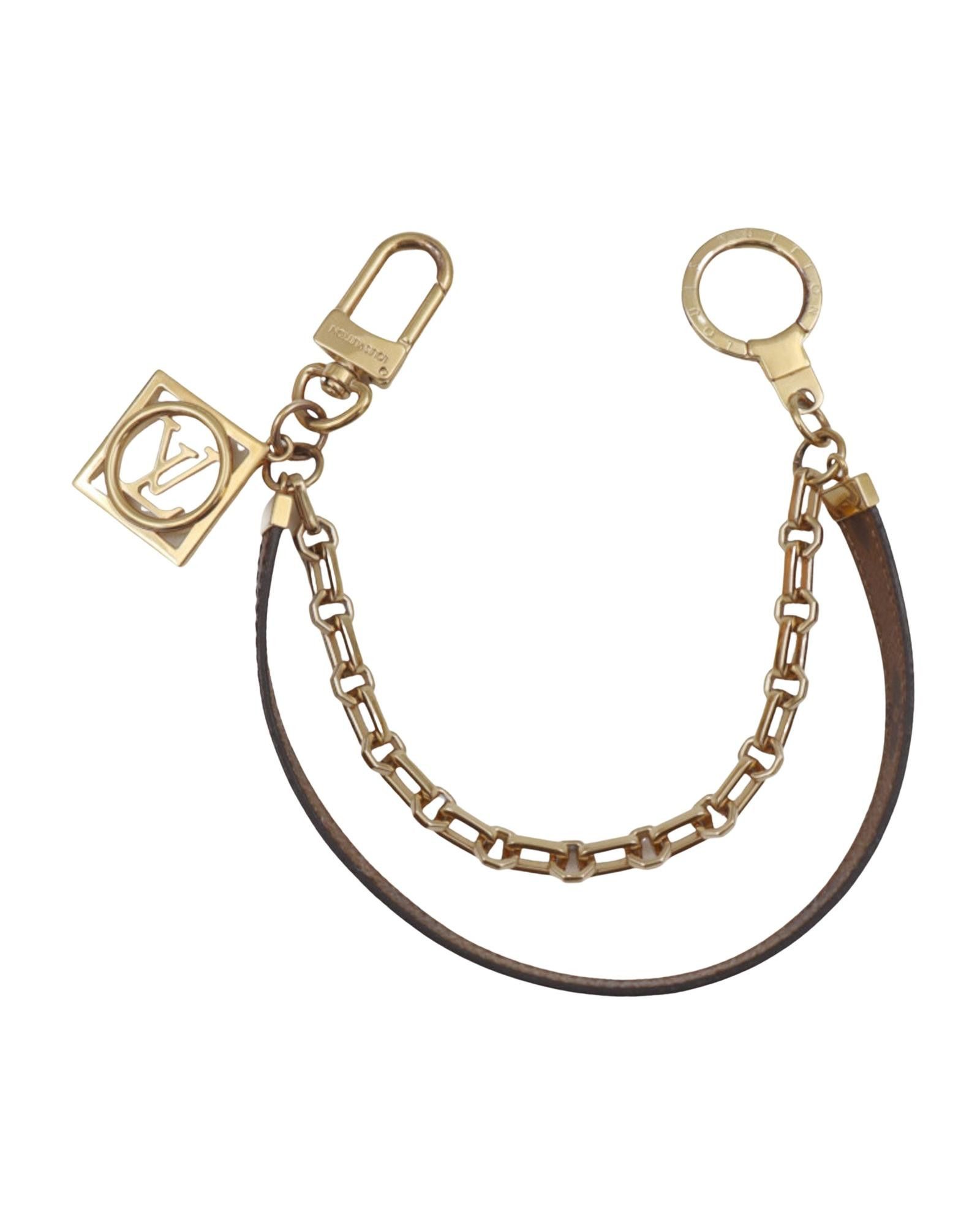 image of Louis Vuitton Chenne Dauphine Keyring in Brown, Women's