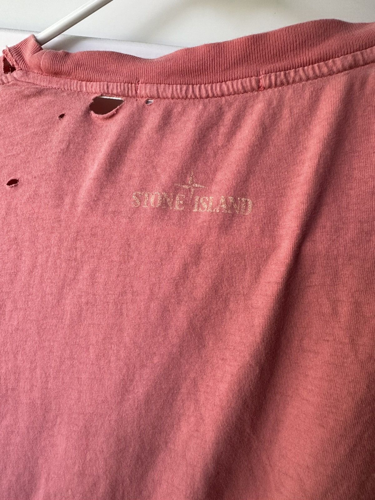 Stone Island × Vintage STONE ISLAND NEW PINK T SHIRT LARGE Size US L / EU 52-54 / 3 - 3 Thumbnail