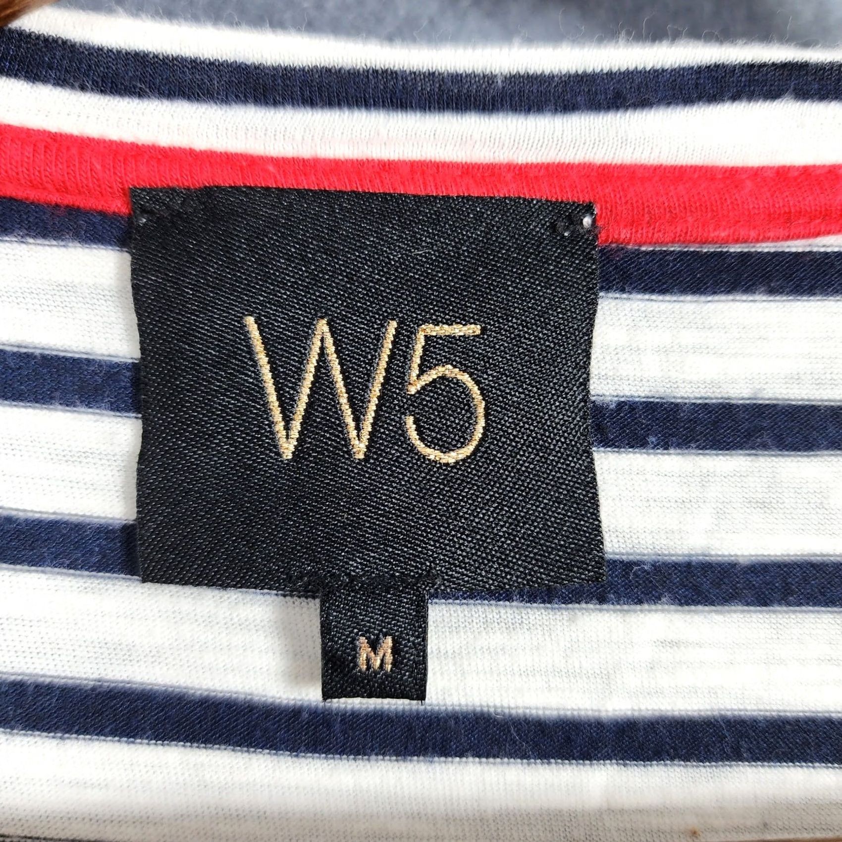 Anthropologie W5 Womens Top Blouse Short Sleeve Stripe Nautical Lightweight Blue White M Womens Size M / US 6-8 / IT 42-44 - 3 Thumbnail