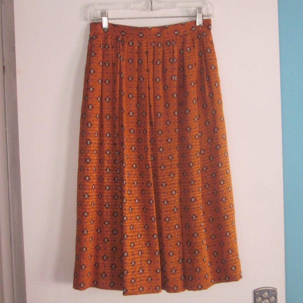 Anne Klein Anne Klein II Petites Silk Skirt with Matching Pleated Cumme Size 27" / US 4 / IT 40 - 2 Thumbnail