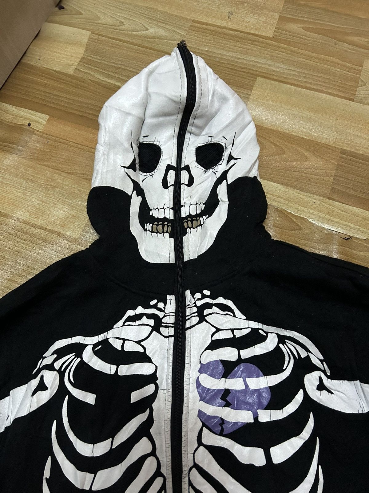 If Six Was Nine Y2k SKELETON FULL ZIPPER HOODIE RARE🔥🔥 Size US M / EU 48-50 / 2 - 3 Thumbnail