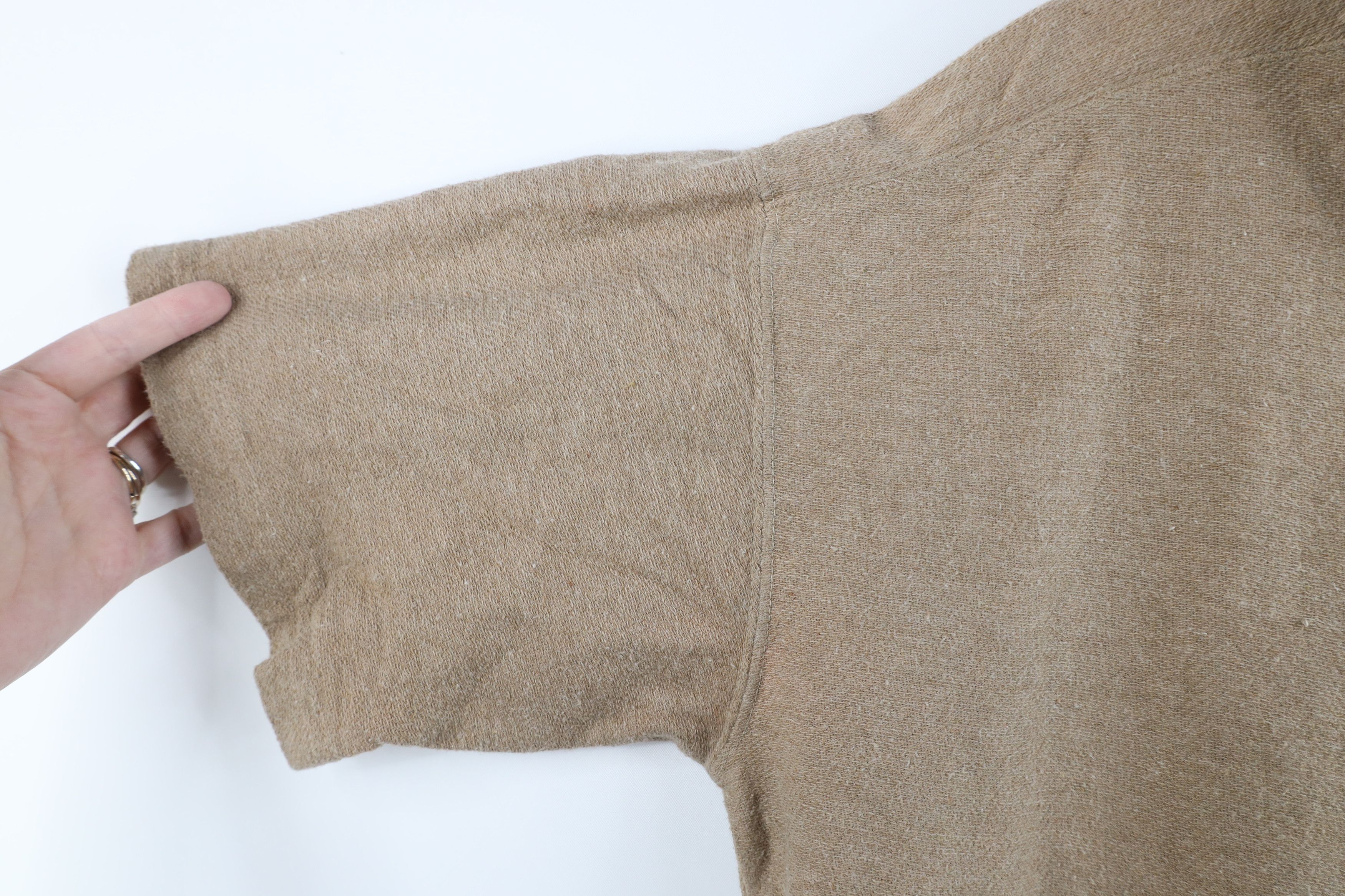 Vintage Vintage 90s Streetwear Blank Knit Golf Polo Shirt Beige Tan Size US L / EU 52-54 / 3 - 5 Thumbnail