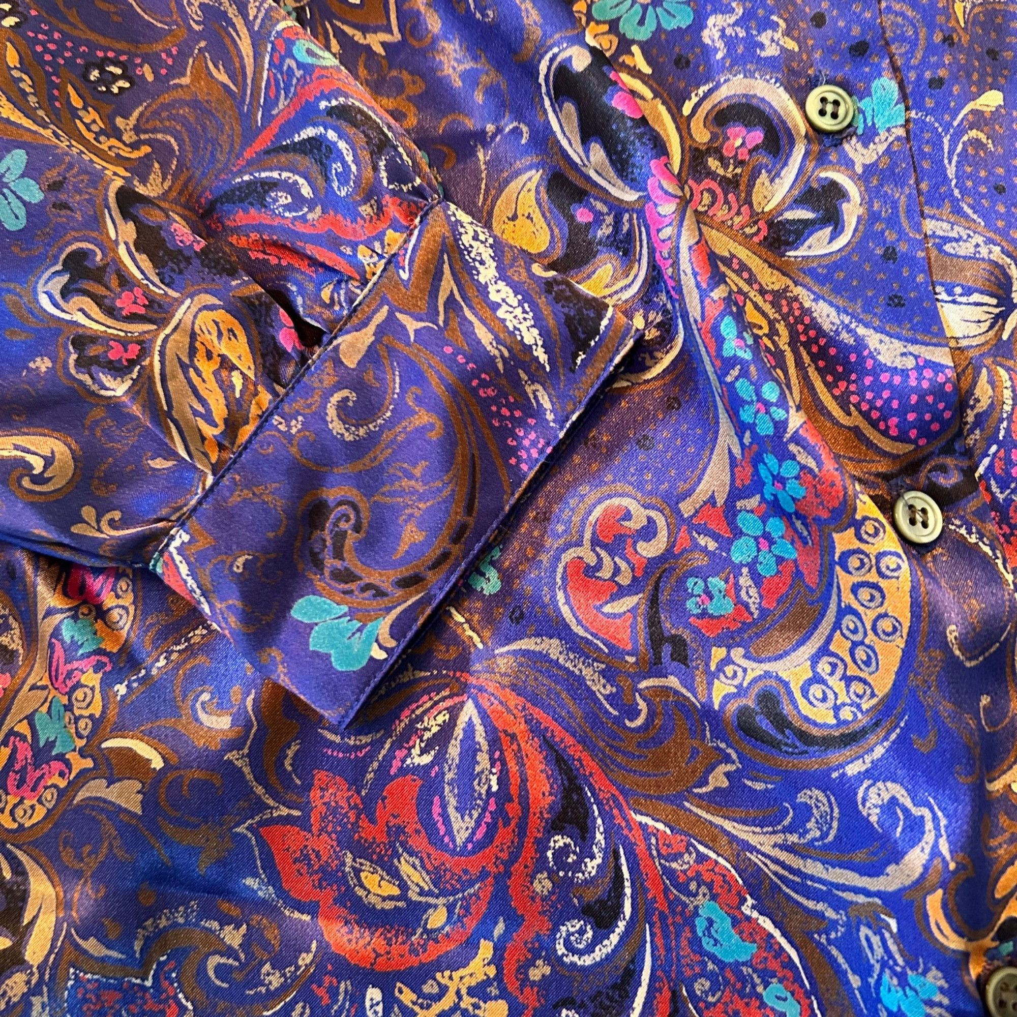 Vintage Vintage Susan Mathews Novelty Print Mock Neck Blouse 12 Size XL / US 12-14 / IT 48-50 - 7 Thumbnail