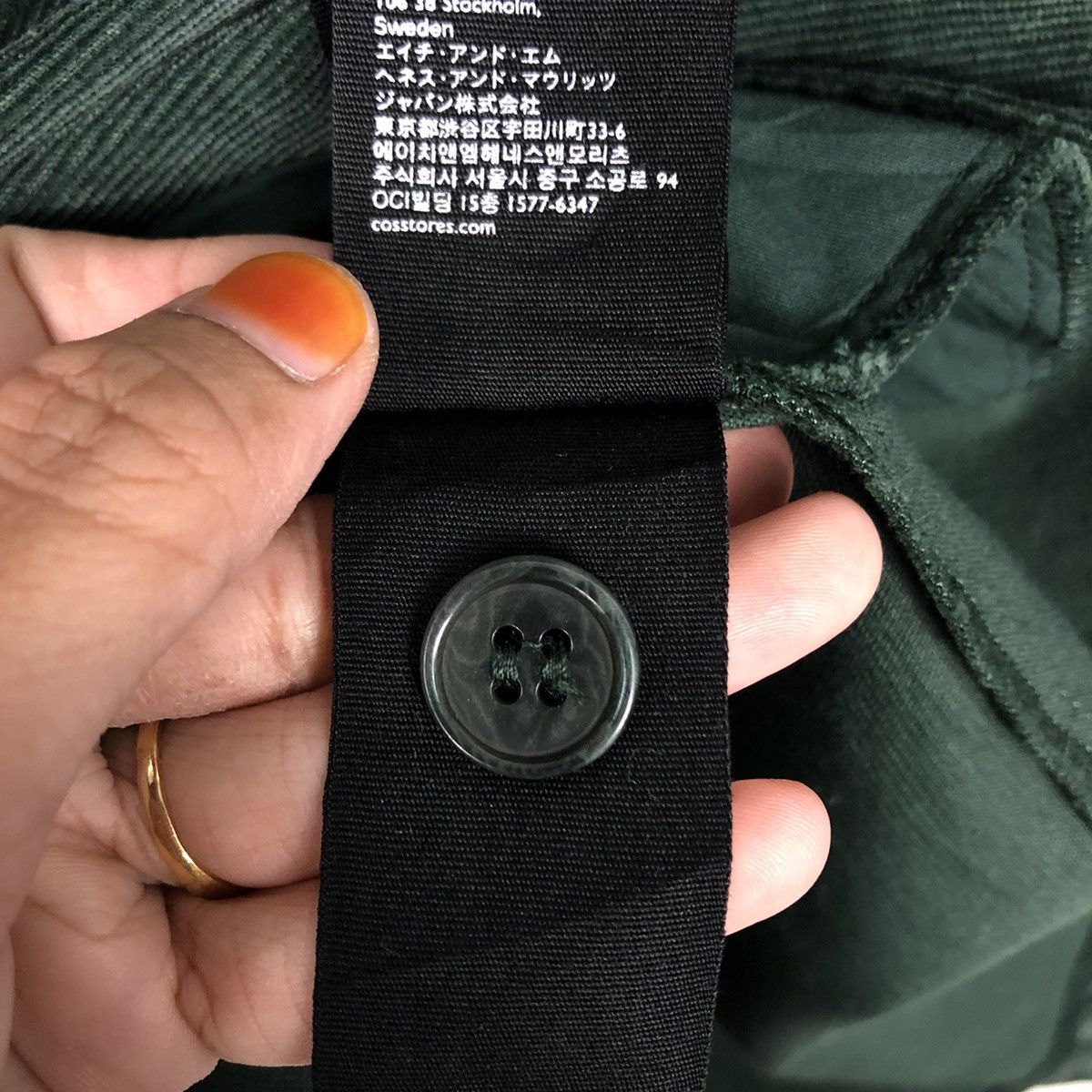 Cos 📌Rich Green Vintage Corduroy Dress COS Size M / US 6-8 / IT 42-44 - 22 Thumbnail