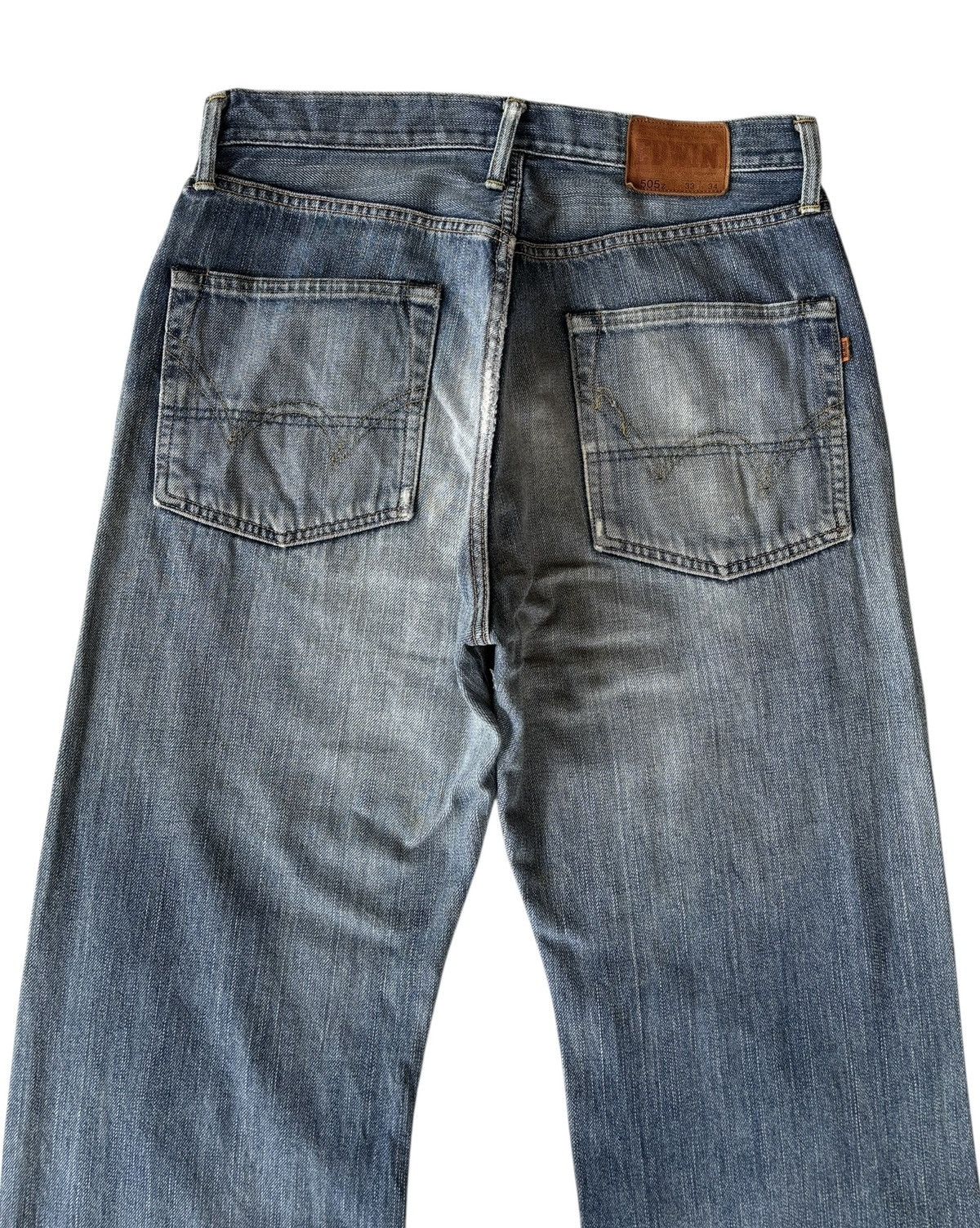 Edwin Edwin 505x Baggy Selvedge Redline Thrashed Jeans Size US 33 - 8 Thumbnail