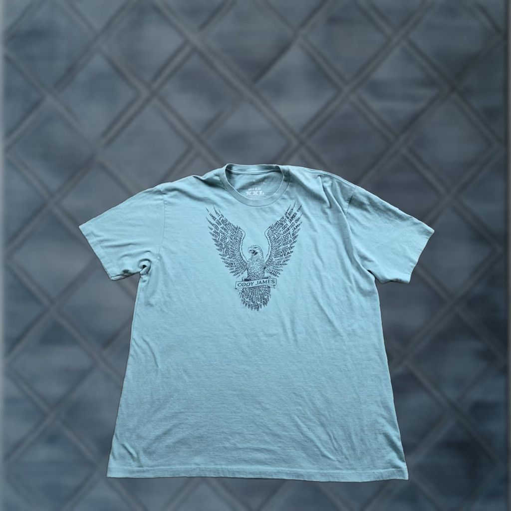 Cody James Cody James Shirt Mens 2XL Teal Eagle Graphic Western Rodeo Cowboy Casual Shirt Size US XXL / EU 58 / 5 - 1 Thumbnail
