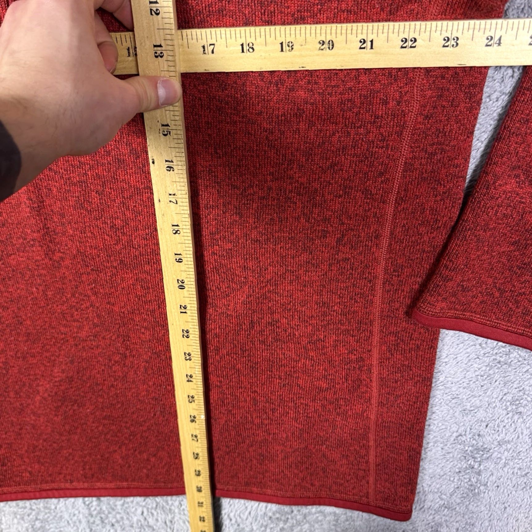 Patagonia Patagonia Sweater Mens XL Pullover 1/4 Zip Fleece Jacket Red Short Sleeve? (Note: Original mentions Long Sleeve) Size US XL / EU 56 / 4 - 7 Thumbnail