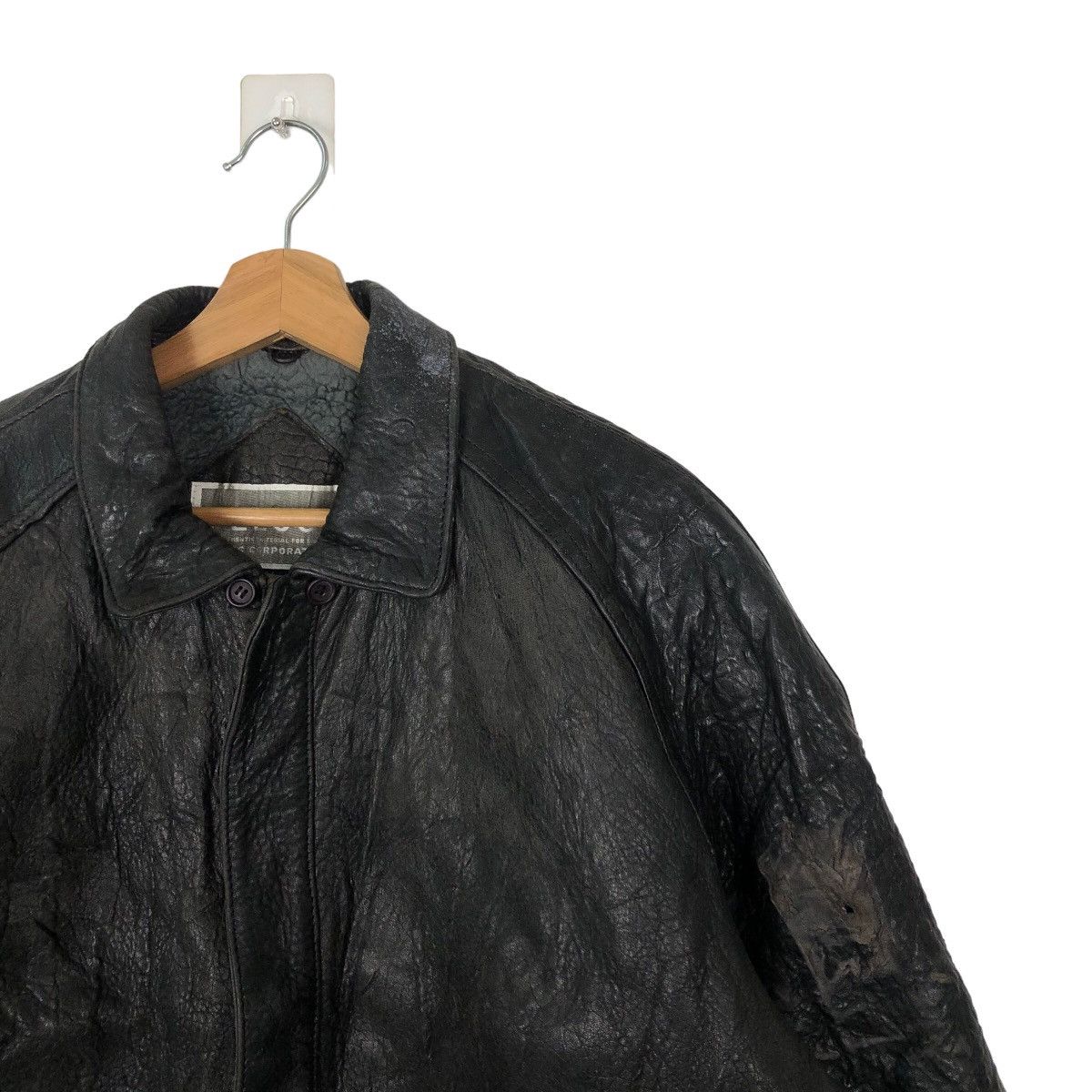 Genuine Leather VINTAGE BOMBER GENUINE LEATHER JACKET MELOCE ISSEY MIYAKE Size US L / EU 52-54 / 3 - 5 Thumbnail