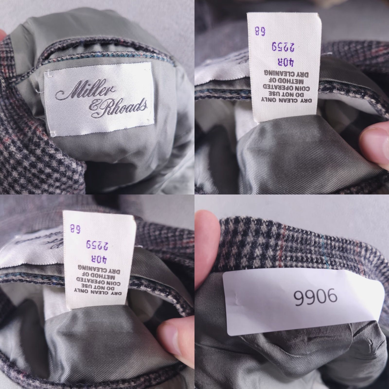 Vintage Miller & Rhoads Blazer Mens 40 Brown Wool Tweed Coat Jacket Size 42R - 9 Thumbnail